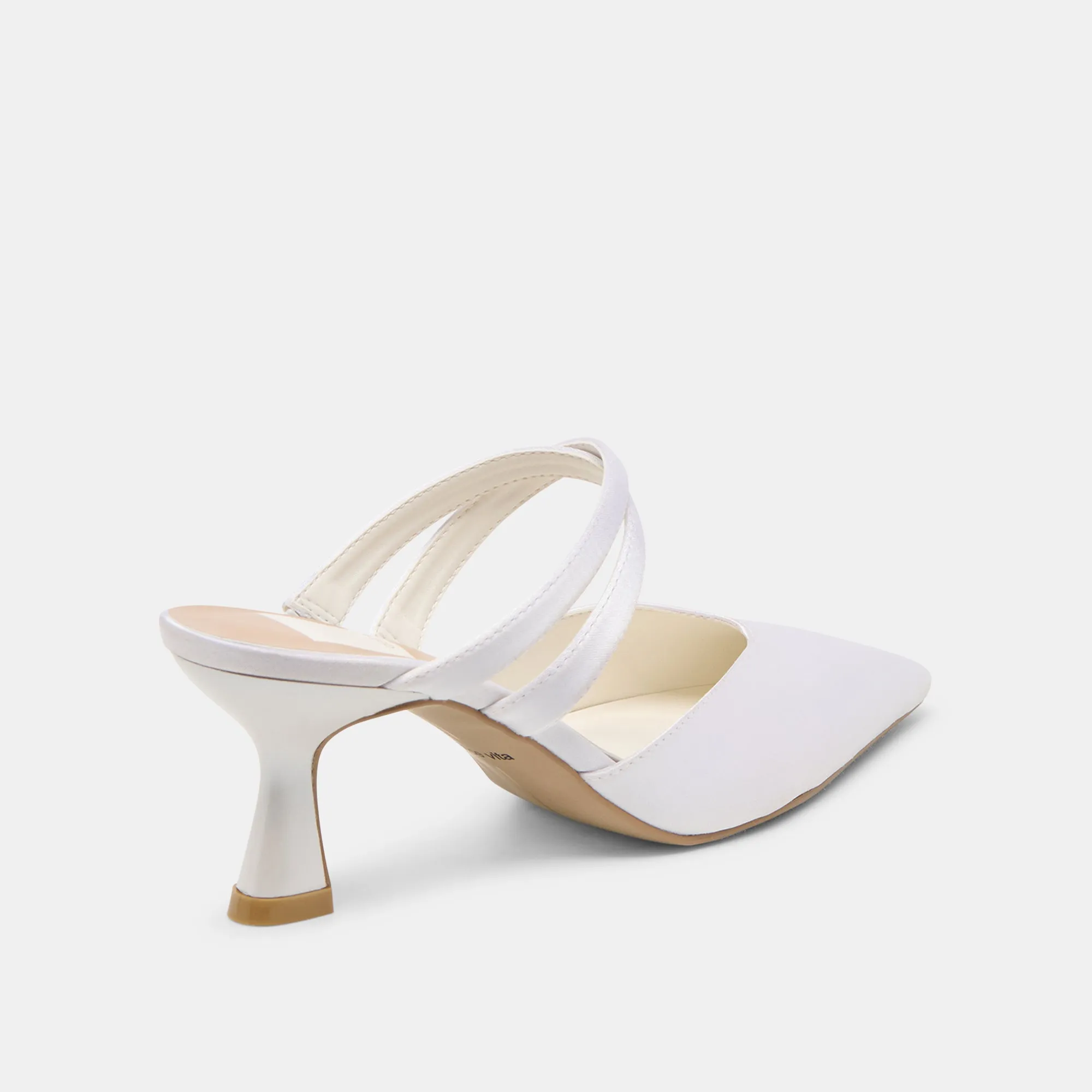 LINORE HEELS TRUE WHITE SATIN Stable Fit