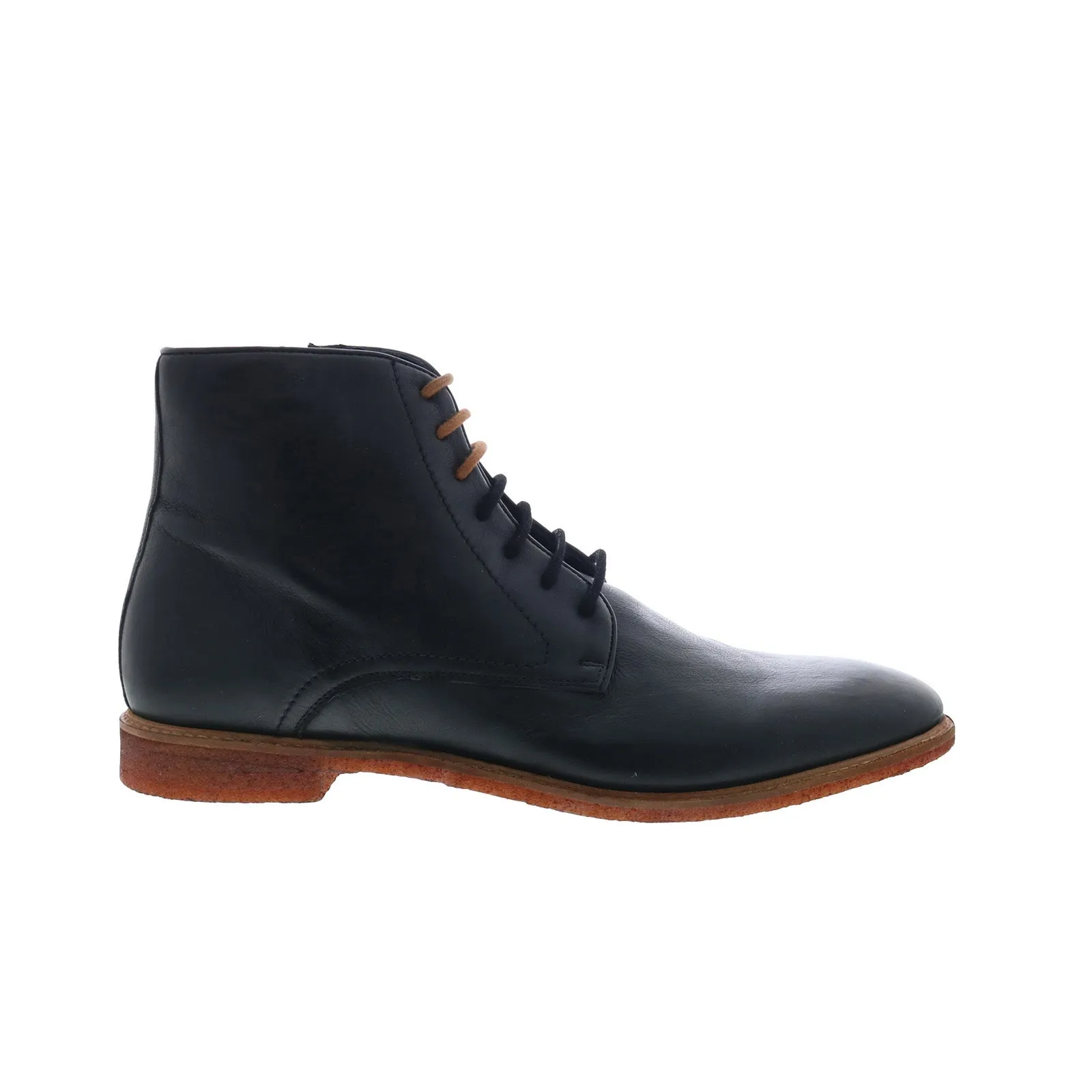 Lace Up Style Clean Lines Testosterone Allow Me T99601 Mens Black Leather Lace Up Casual Dress Boots