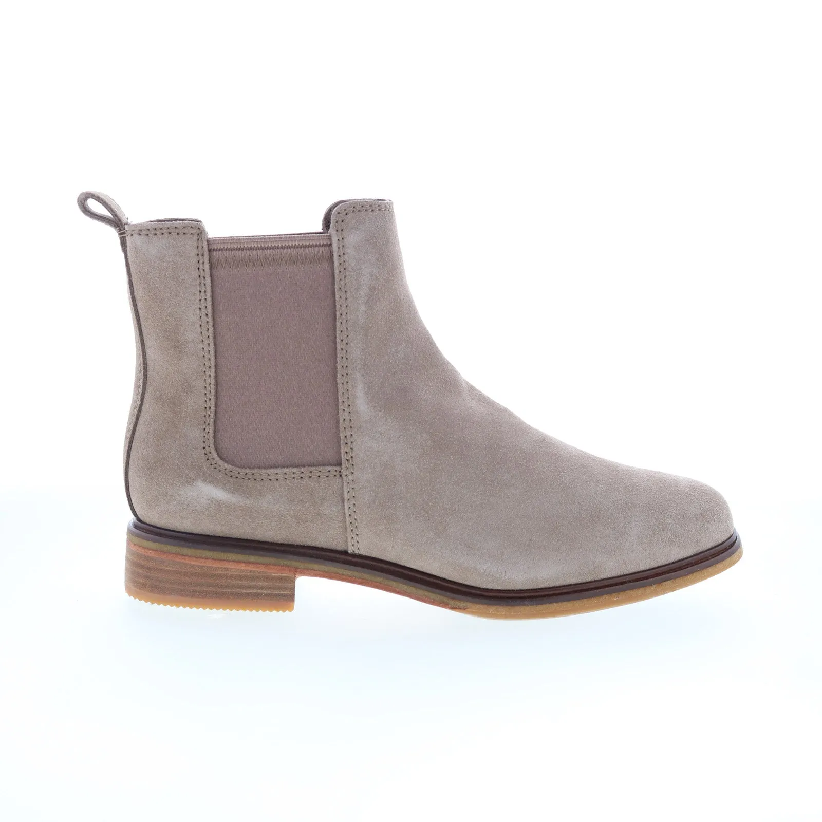 Dust Guard Clarks Clarkdale Arlo 26151331 Womens Gray Wide Suede Slip On Chelsea Boots
