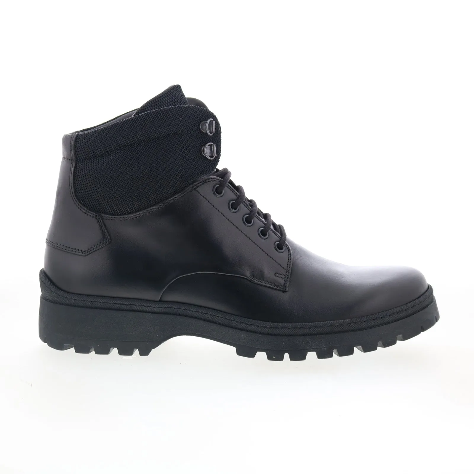 Wind Barrier Ankle Coverage Bruno Magli Val VAL1 Mens Black Leather Lace Up Casual Dress Boots