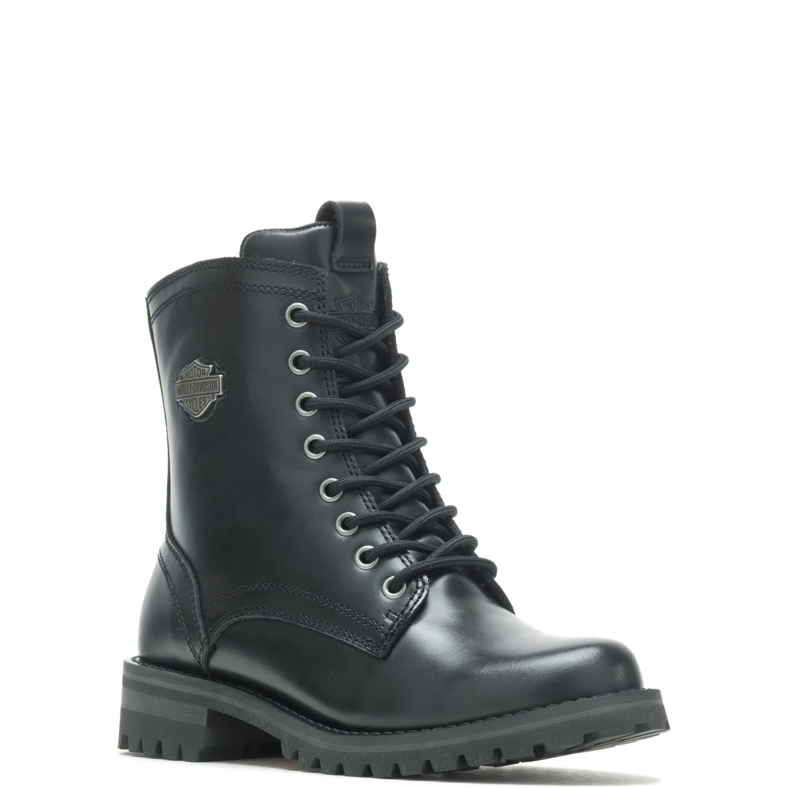 Protective Cushioning well-made Harley-Davidson Walsen 5" Lace D87254 Womens Black Leather Motorcycle Boots