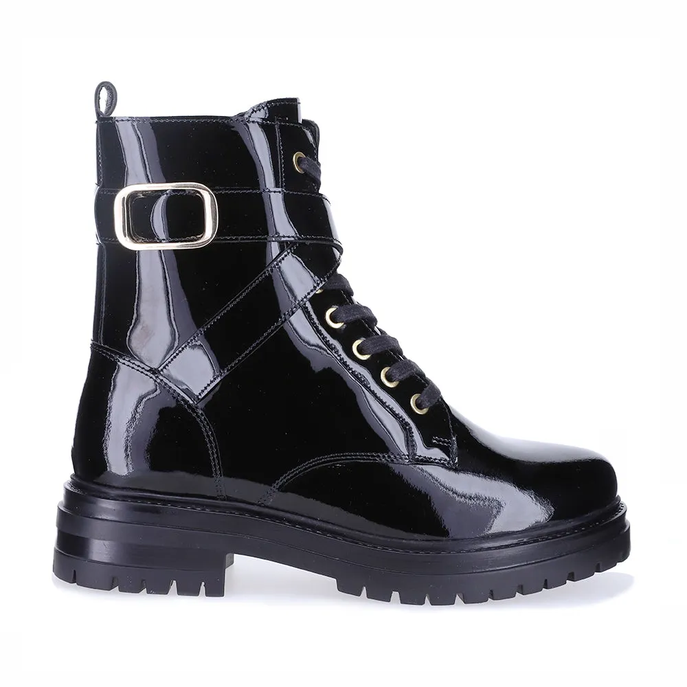 LE SANSA CAMERAN BLACK PATENT Cool Weather