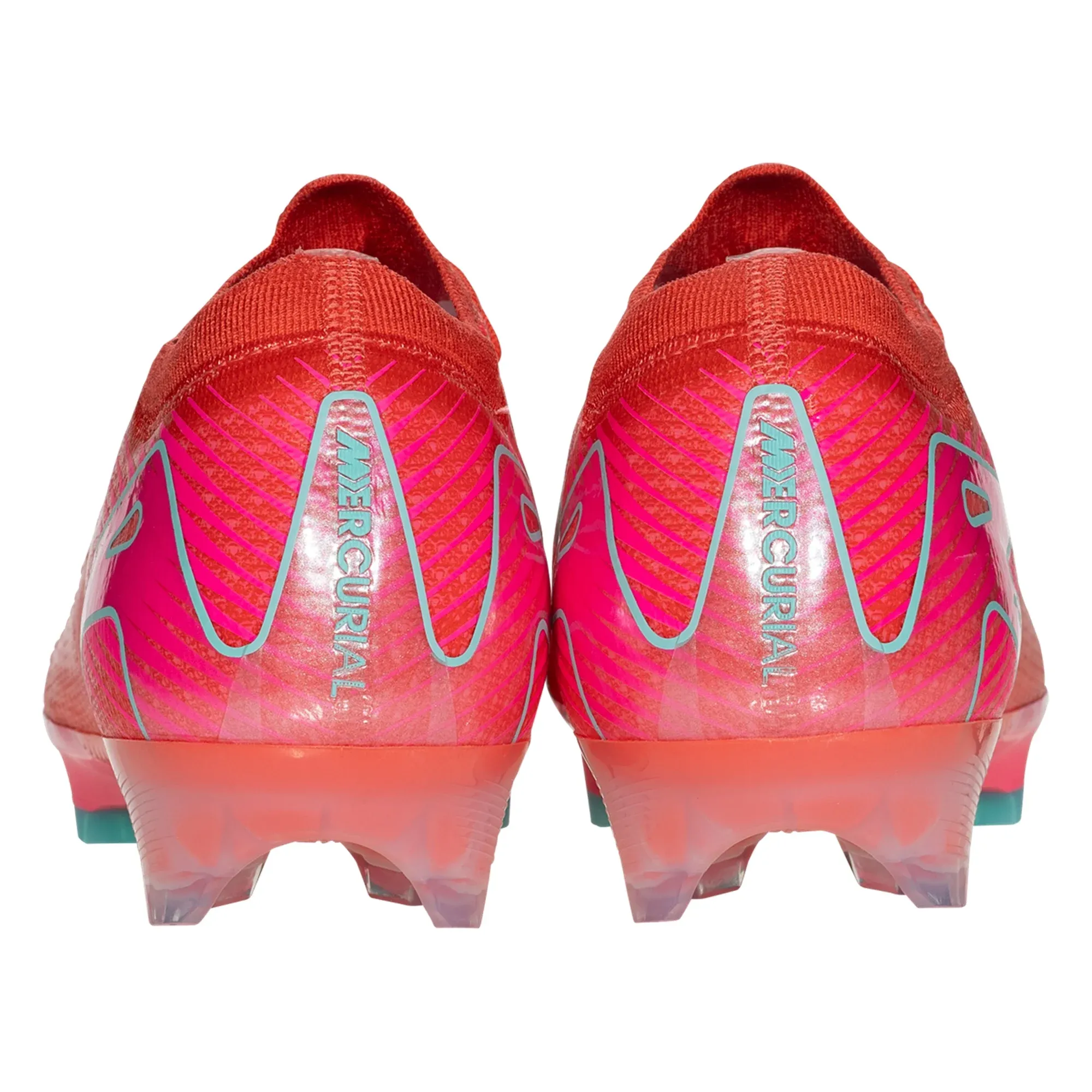 Lockdown fit Nike Zoom Vapor 16 Elite FG Soccer Cleats (Ember Glow/Aurora Green)