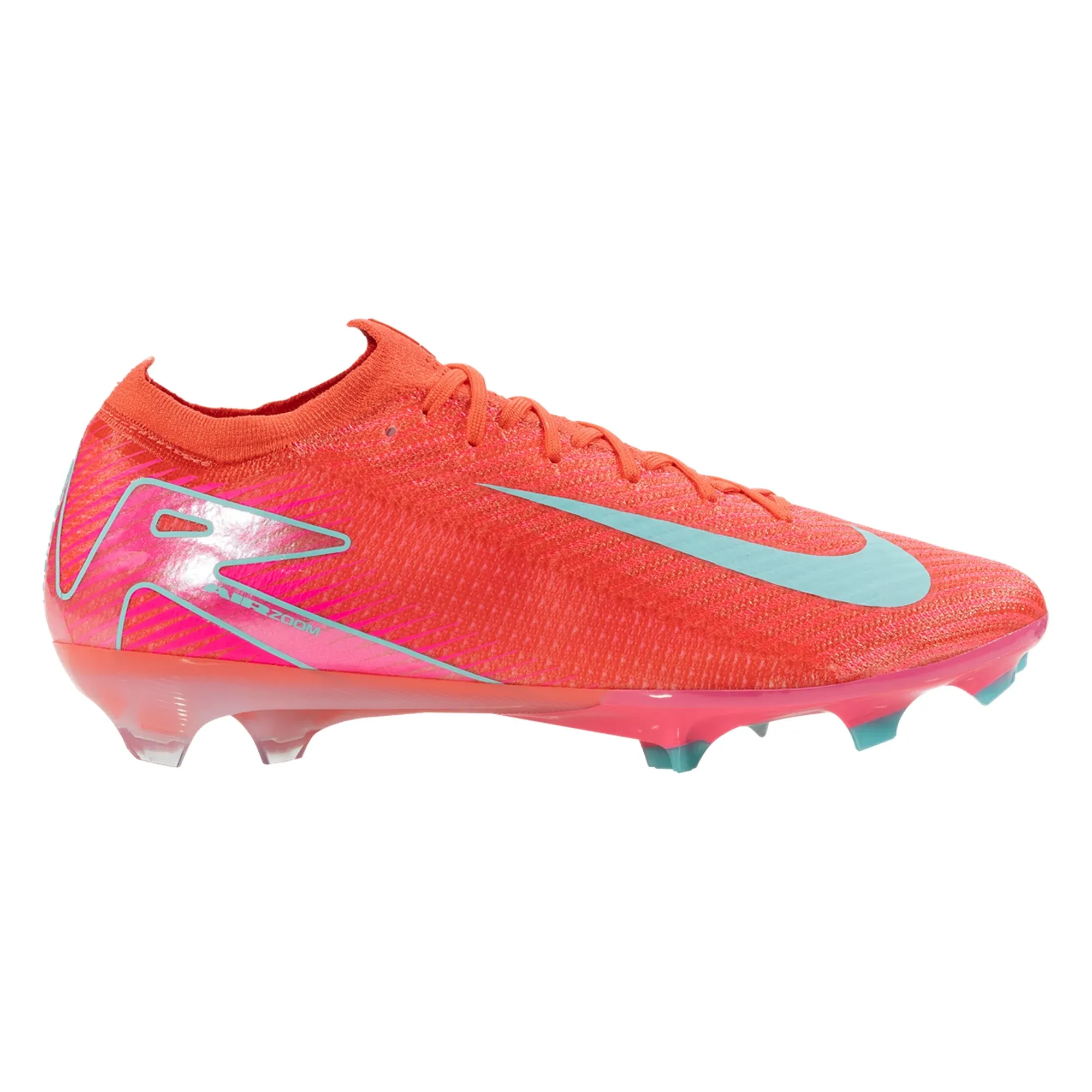 Anti Slip Nike Zoom Vapor 16 Elite FG Soccer Cleats (Ember Glow/Aurora Green)