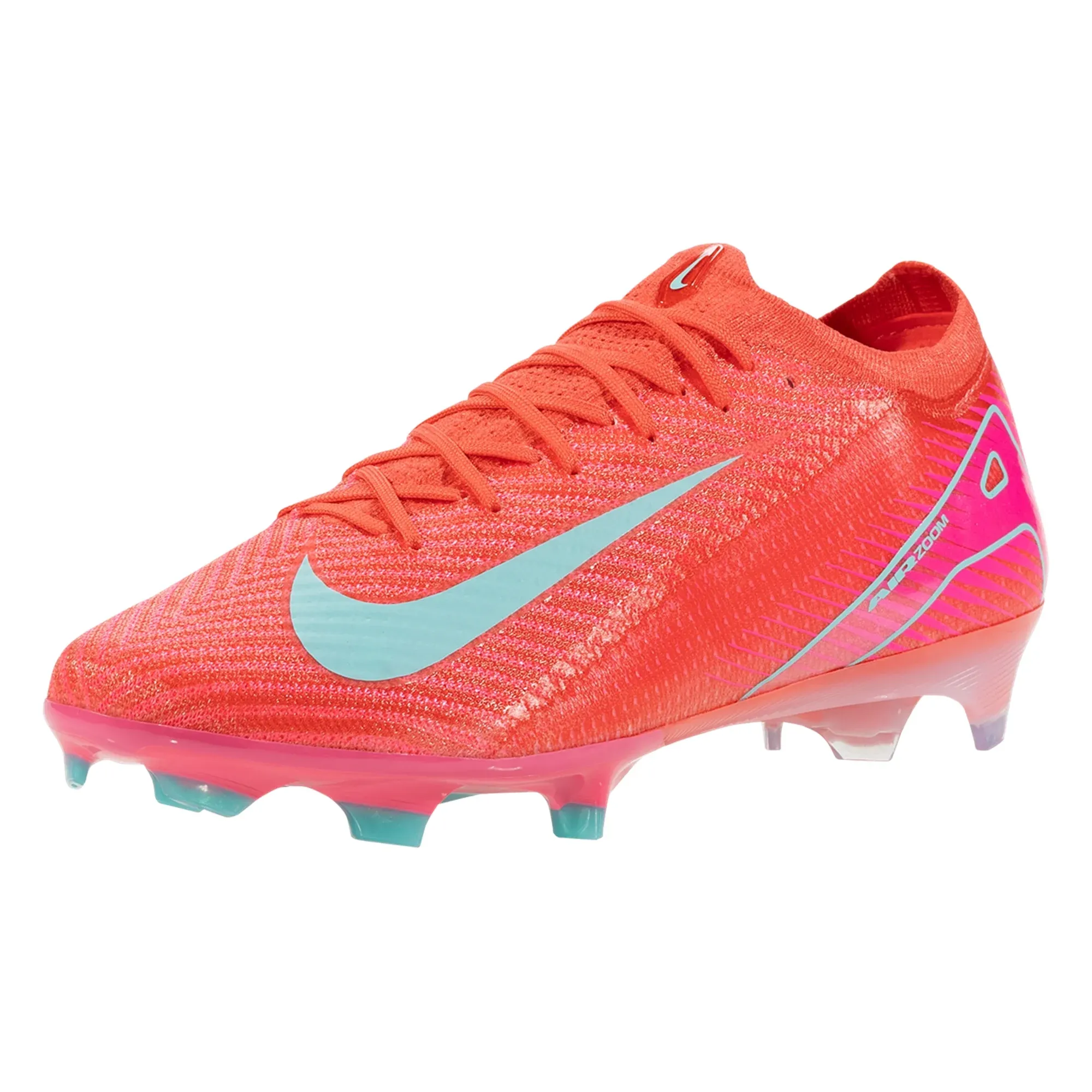 Nike Zoom Vapor 16 Elite FG Soccer Cleats (Ember Glow/Aurora Green) Tight Grip