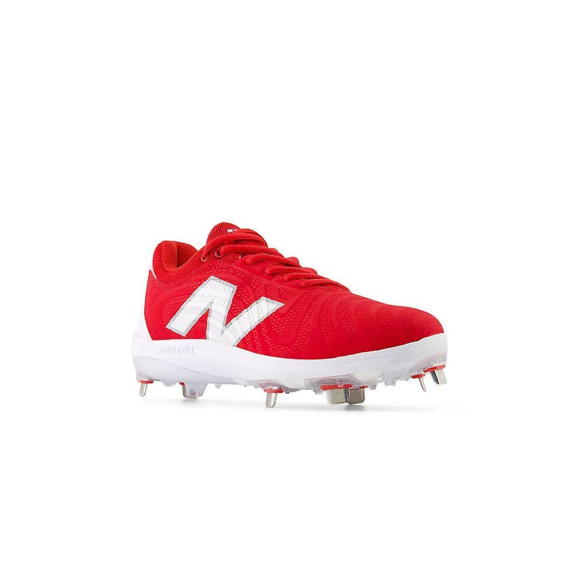 Weekend Style Outdoor Ready New Balance Women's FuelCell FUSE v4 Metal Fastpitch Softball Cleats - Team Red / Optic White - SMFUSER4