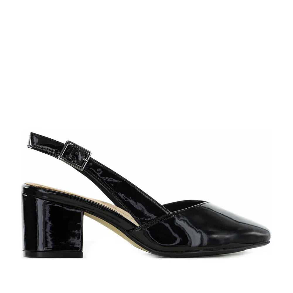 ZIERA VEERA BLACK PATENT Quick Drying Fashionable And Functional