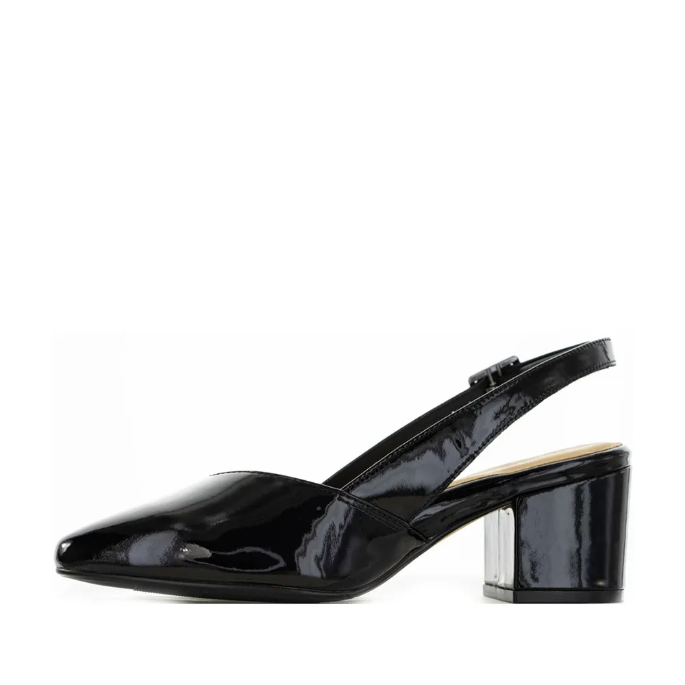 ZIERA VEERA BLACK PATENT Removable insole