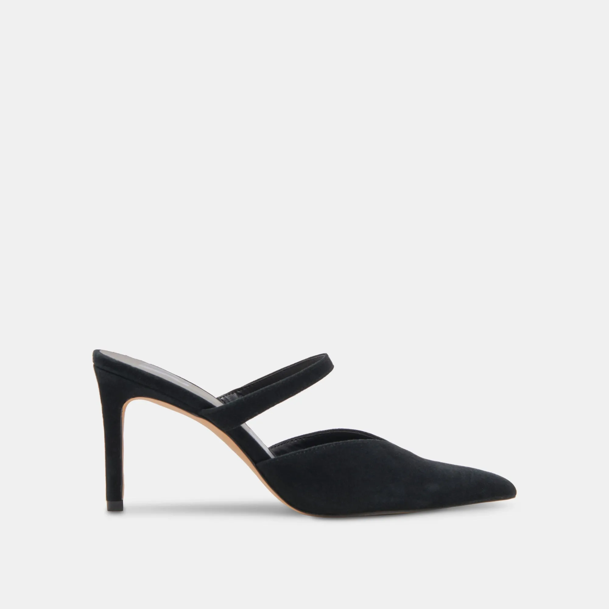 Comfortable Platform Heels KANIKA WIDE HEELS ONYX SUEDE