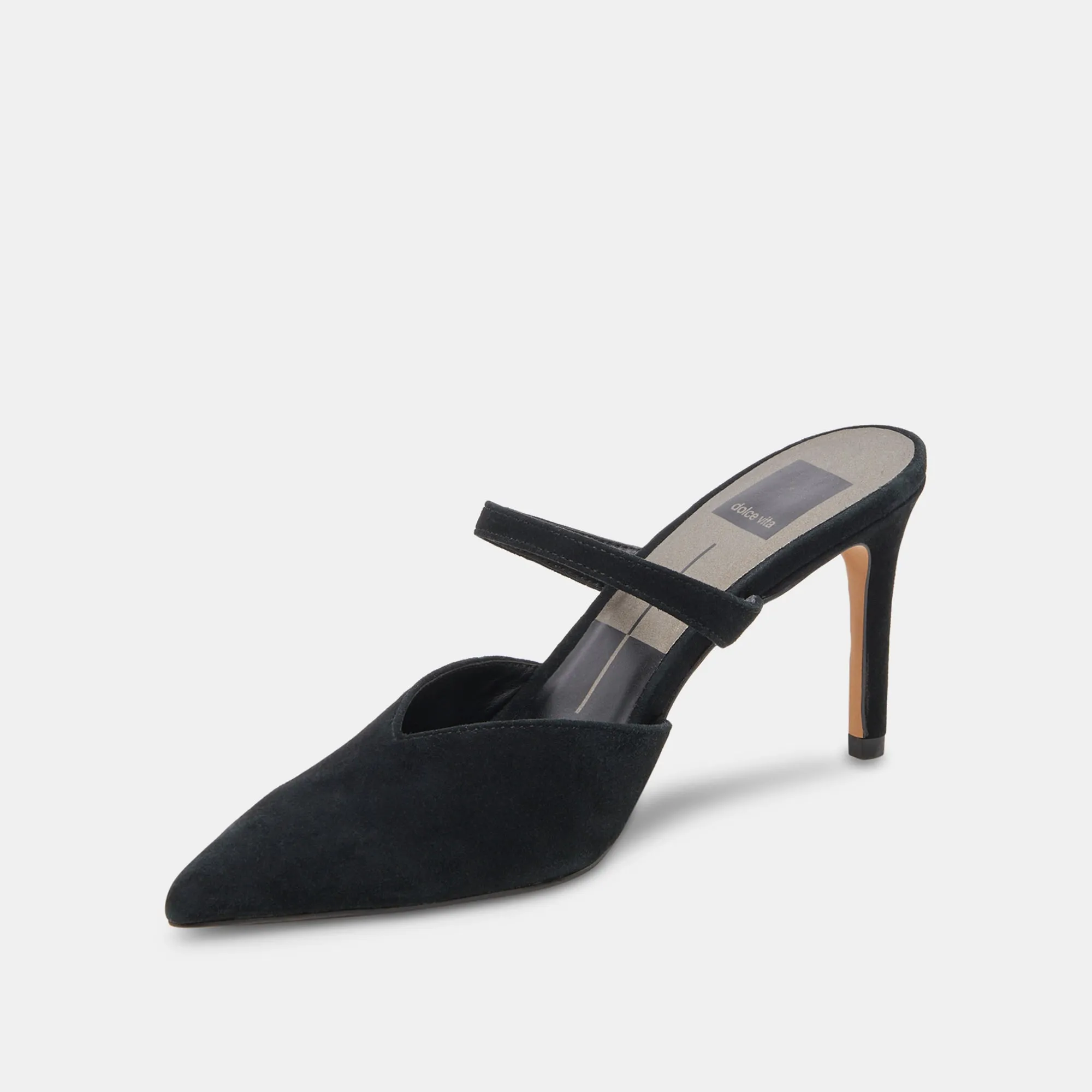 Mesh Upper KANIKA WIDE HEELS ONYX SUEDE