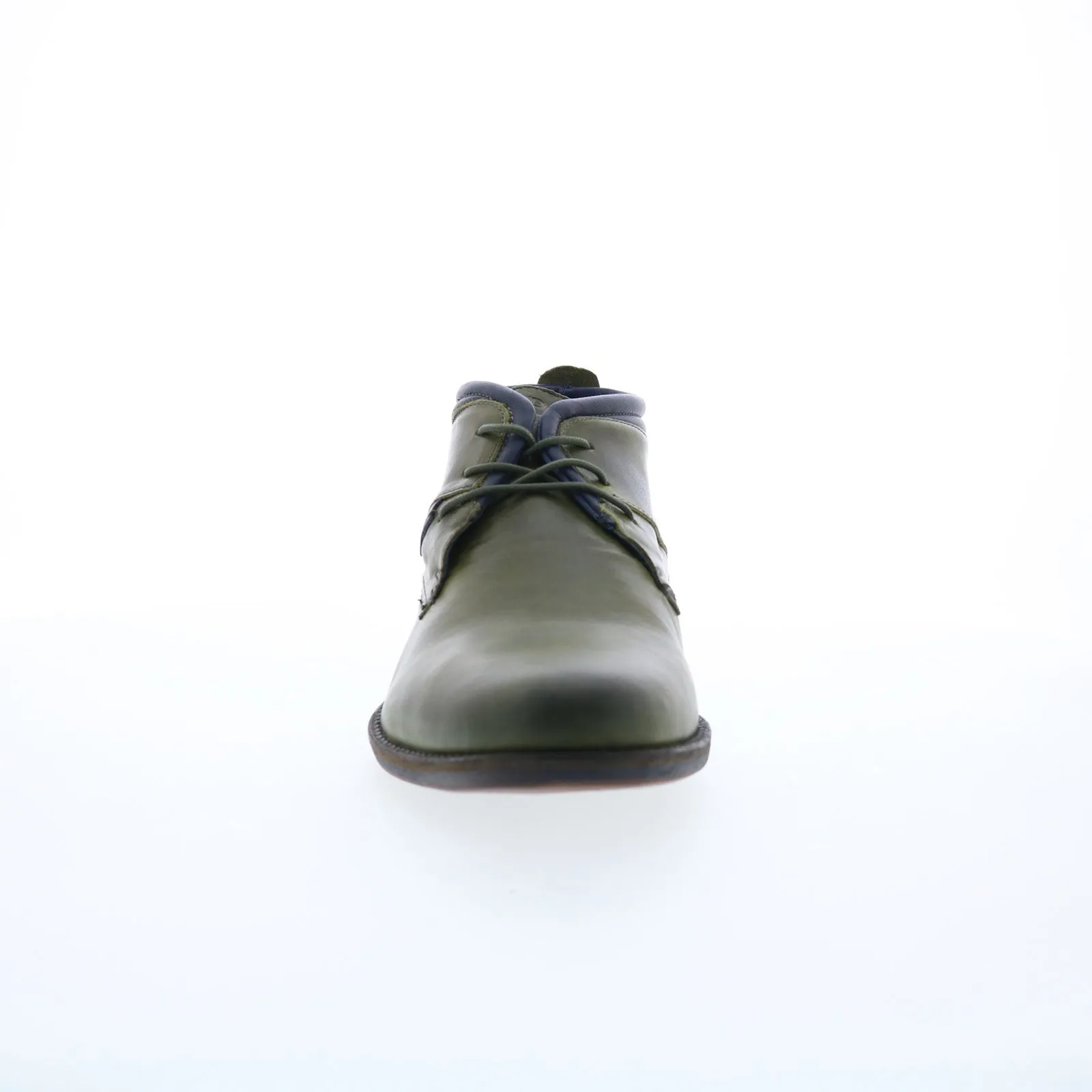 Lace Closure Minimalist Look Parc City Boot Co. Central 2526HF-23 Mens Green Leather Chukkas Boots