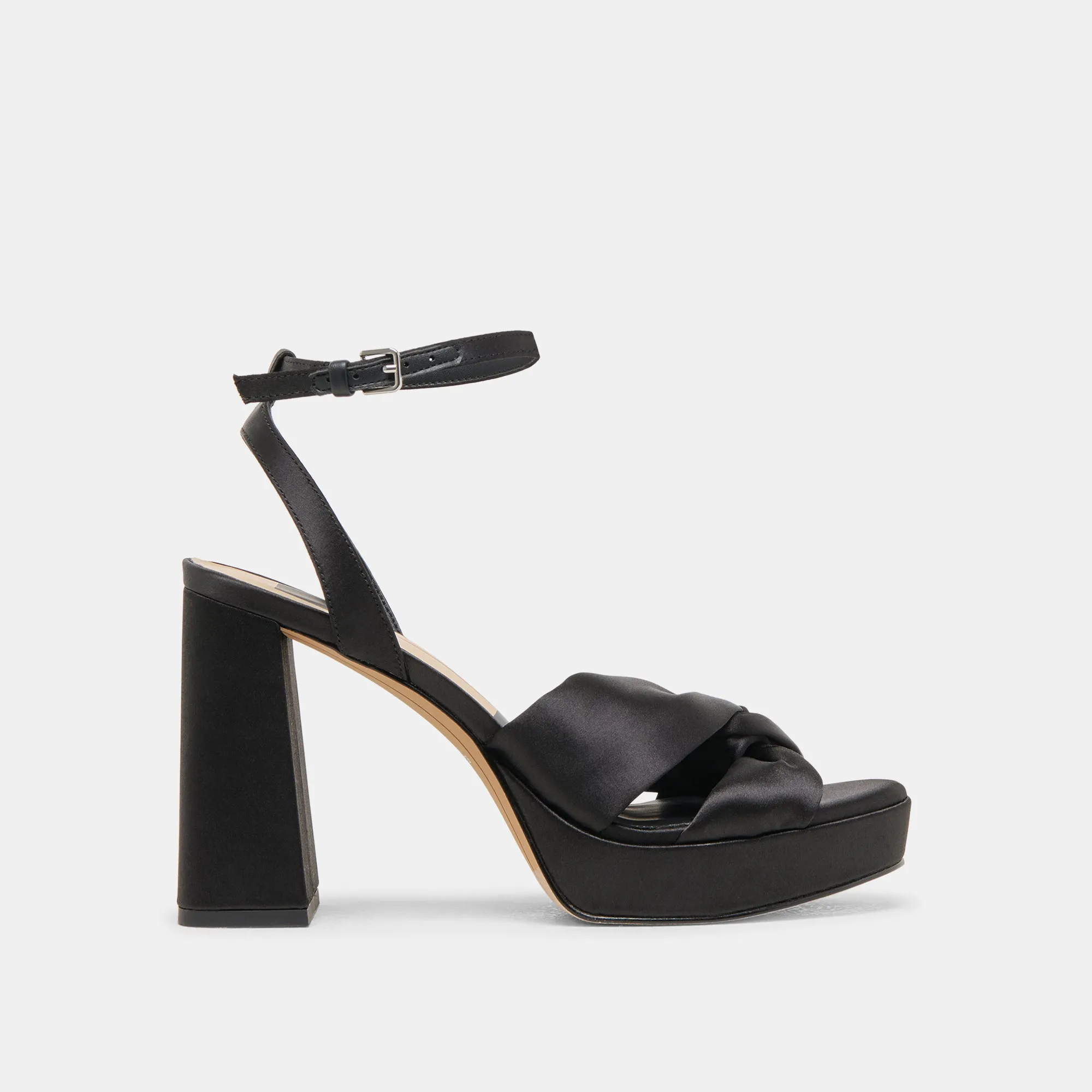 PARLO HEELS ONYX SATIN Soft Sole High Heels Pointed Toe Shoes