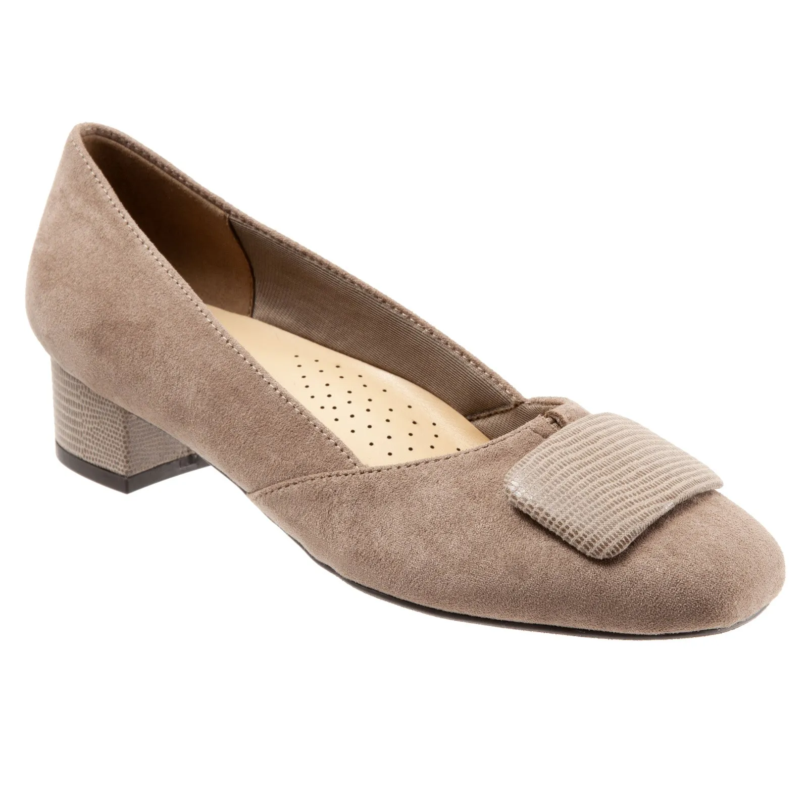 Strappy Sandals Trotters Delse T1852-135 Womens Brown Narrow Suede Pumps Heels Shoes