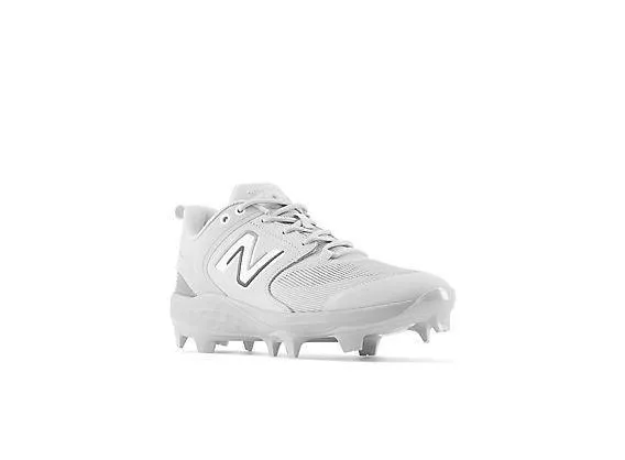 Total Fit New Balance Men's Fresh Foam 3000 V6 Molded Baseball Cleats - Grey with White - PL3000G6