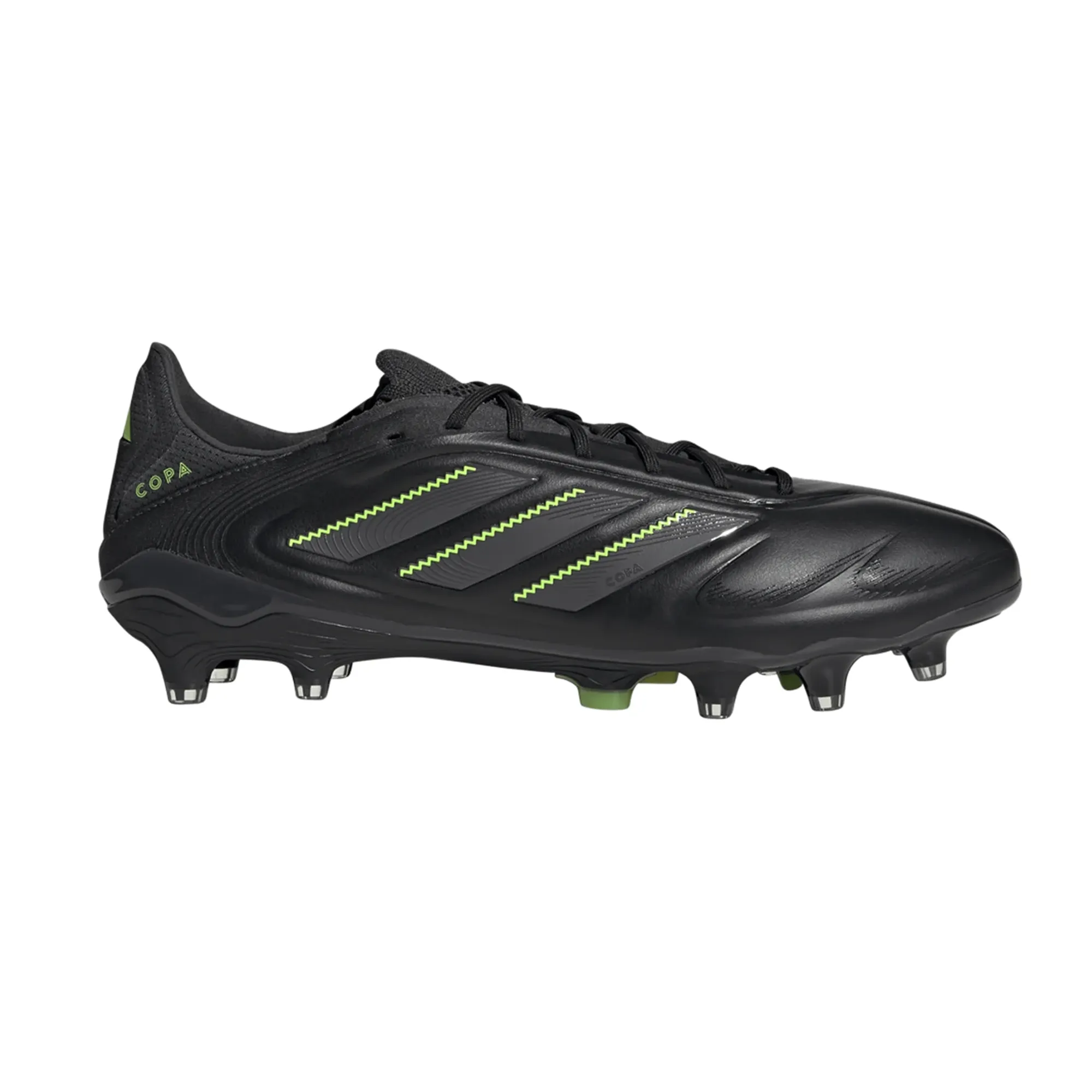 Training Mode adidas Copa Pure III Elite Firm Ground Soccer Cleats (Black/Lucid Lemon)