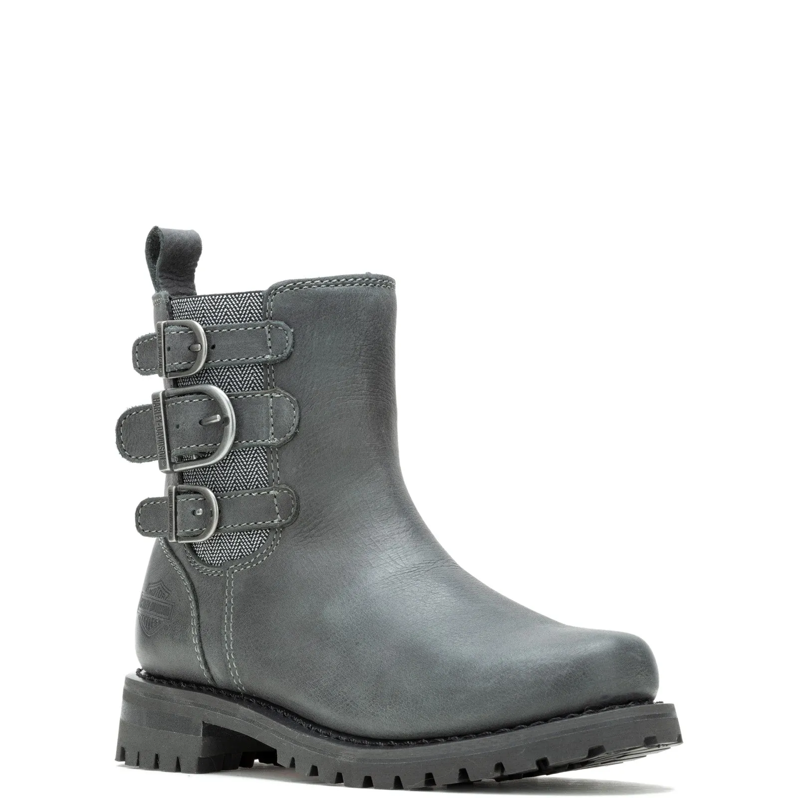Harley-Davidson Beasley 6" Strap D87278 Womens Black Casual Dress Boots Crisp Look