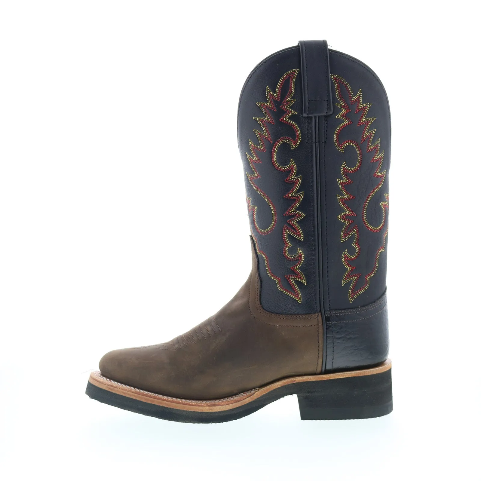 Arch support Breathable Design Jama Old West 1643L Womens Brown Leather Slip On Cowboy Western Boots
