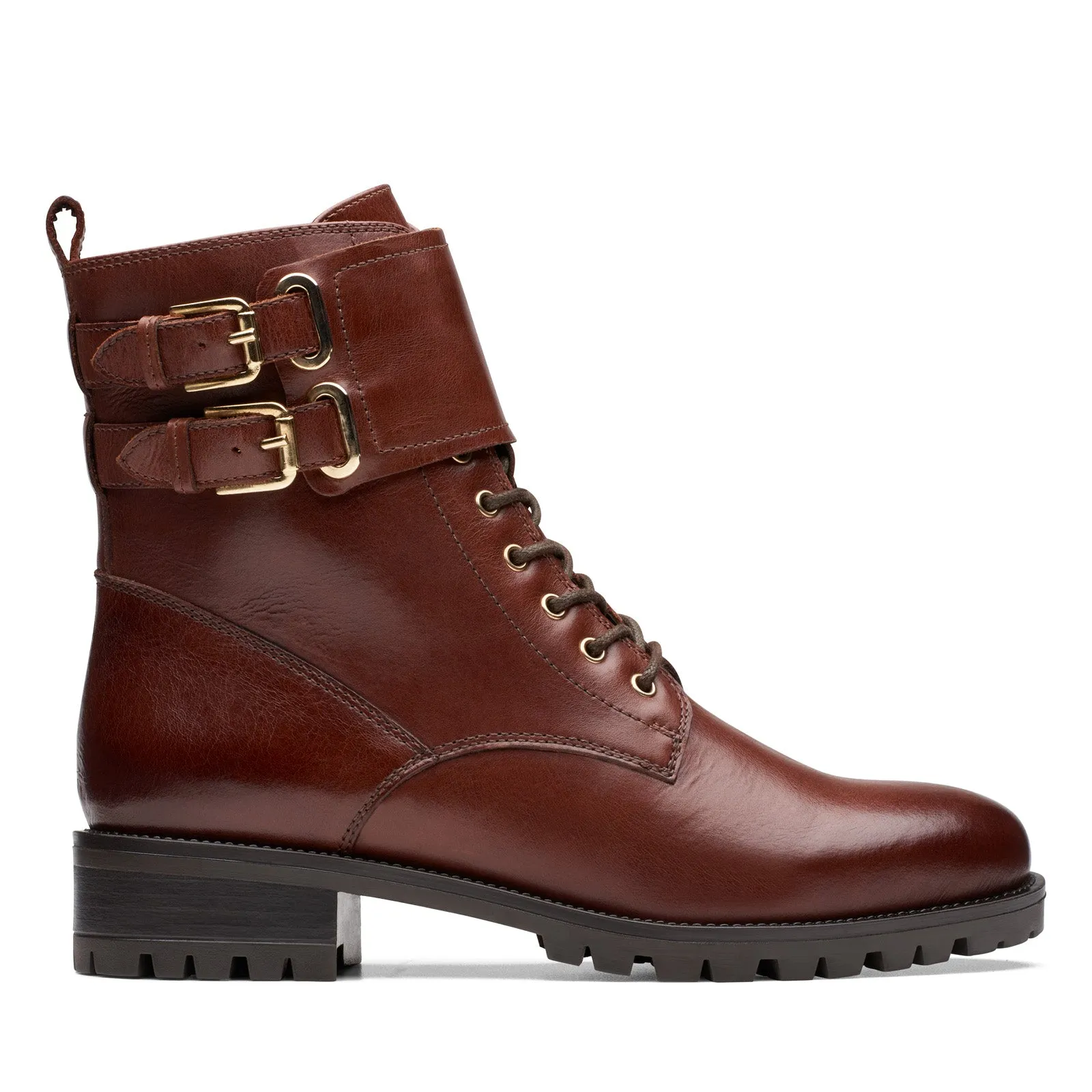 Clarks Palazzo Lace 26175931 Womens Brown Leather Lace Up Casual Dress Boots Neutral palette