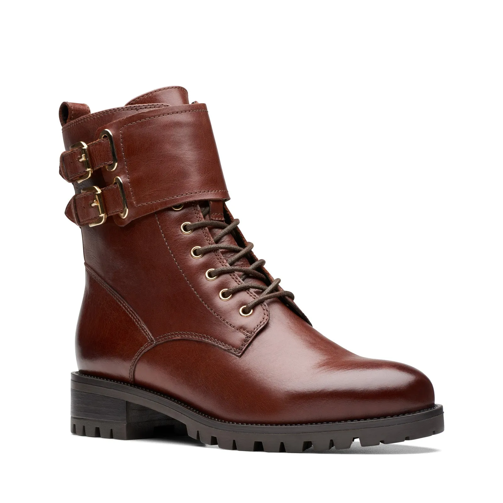 Practical Build Clarks Palazzo Lace 26175931 Womens Brown Leather Lace Up Casual Dress Boots