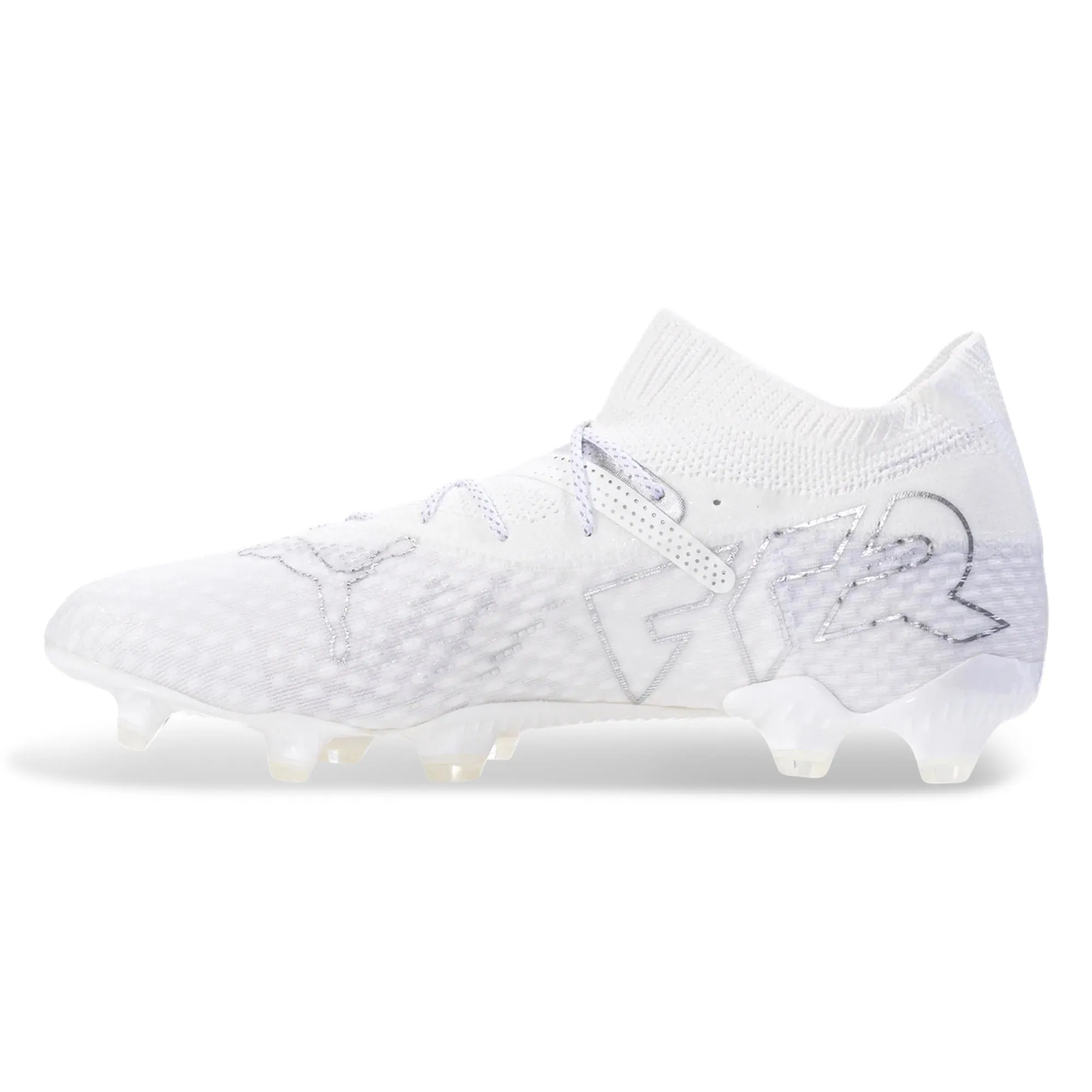 Step Forward Puma Future 7 Ultimate FG/AG Soccer Cleats (Puma Silver/Puma White)