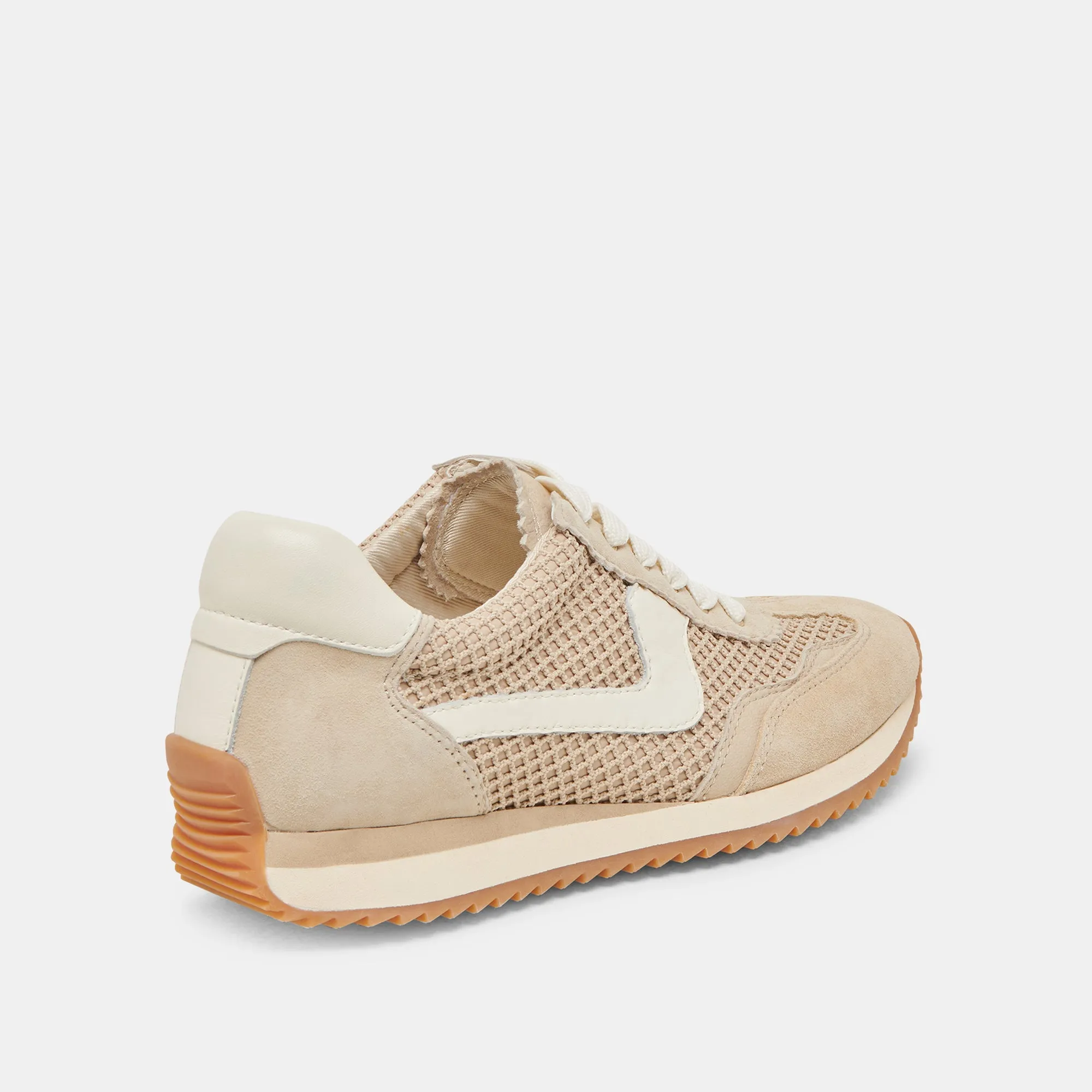 B.NTCD MESH SNEAKERS SESAME WOVEN MESH stretchy design