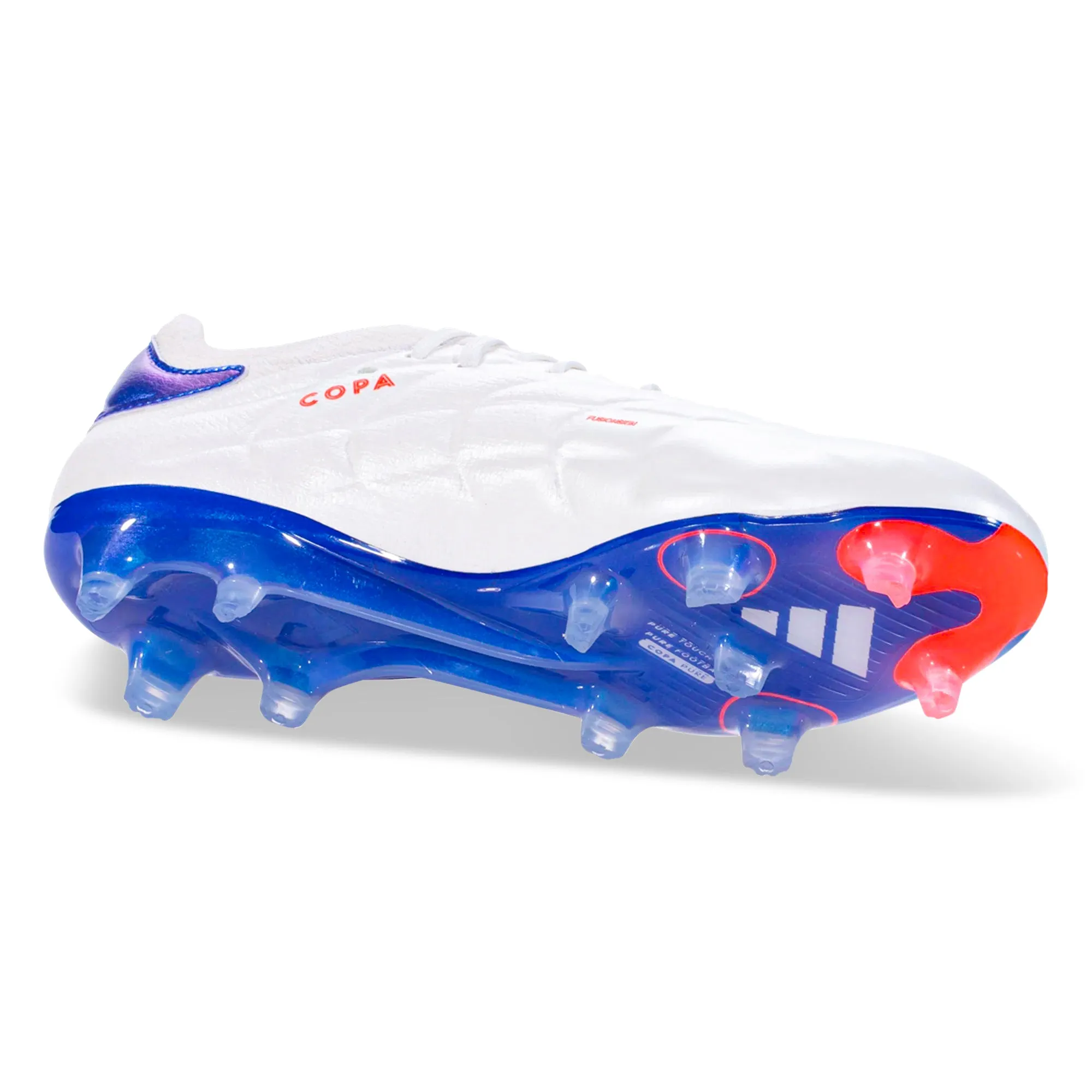 Cushion Heel adidas Copa Pure 2 Elite FG (White/Lucid Blue/Solar Red)