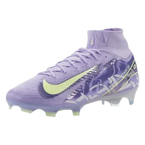 Nike United Zoom Superfly 10 Elite FG Soccer Cleats (Purple Agate/Barely Volt) Optimal Grip ground contact