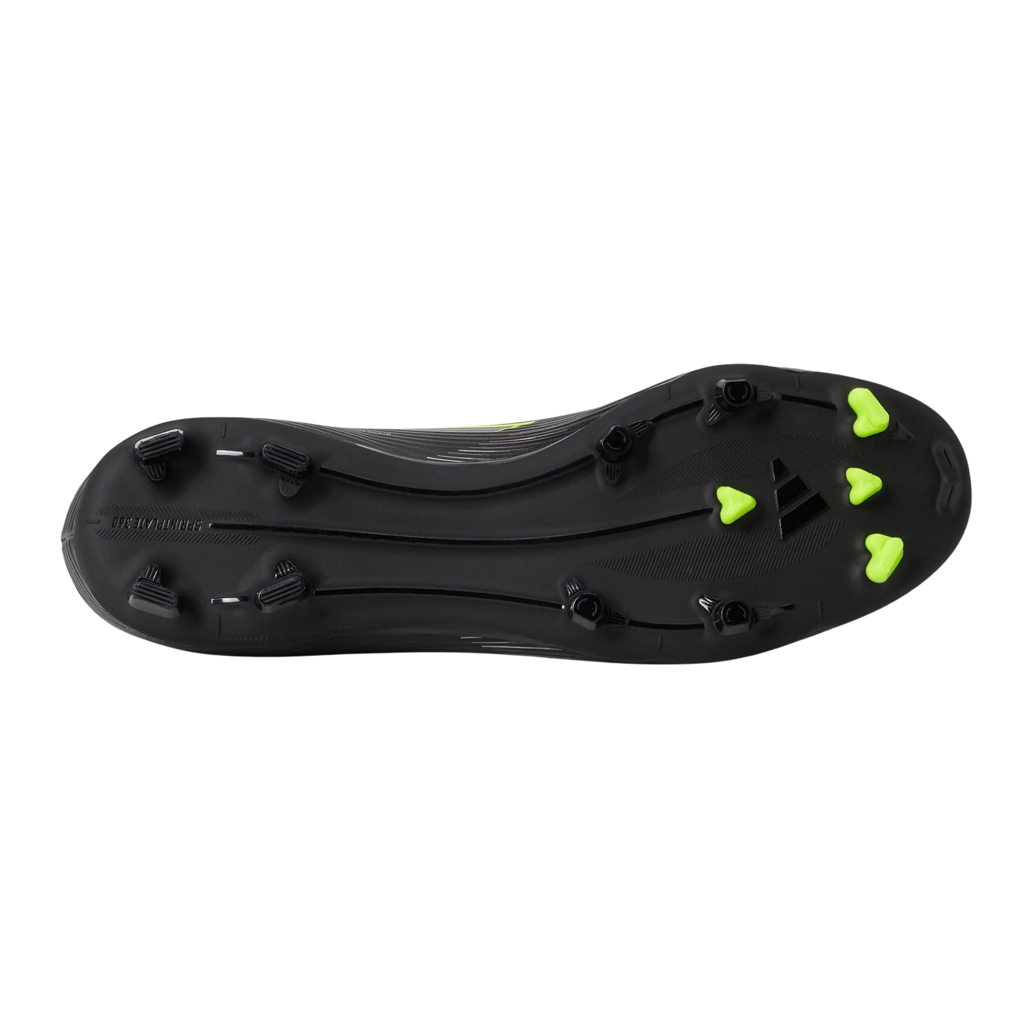 Weekend League adidas F50 League Laceless Firm Ground/Multi Ground Soccer Cleats (Black/Iron Metallic/Lucid Lemon)