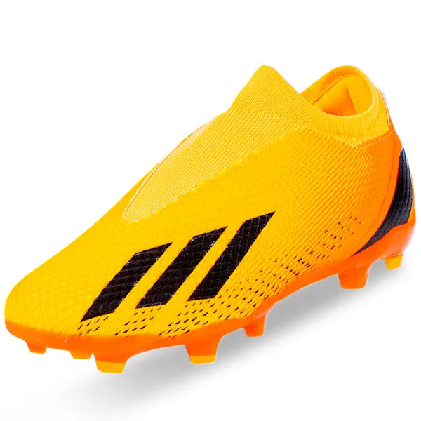 adidas X Speedportal.3 Laceless Firm Ground Soccer Cleats (Solar Gold/Team Solar Orange) Goal Scoring Slippery surface