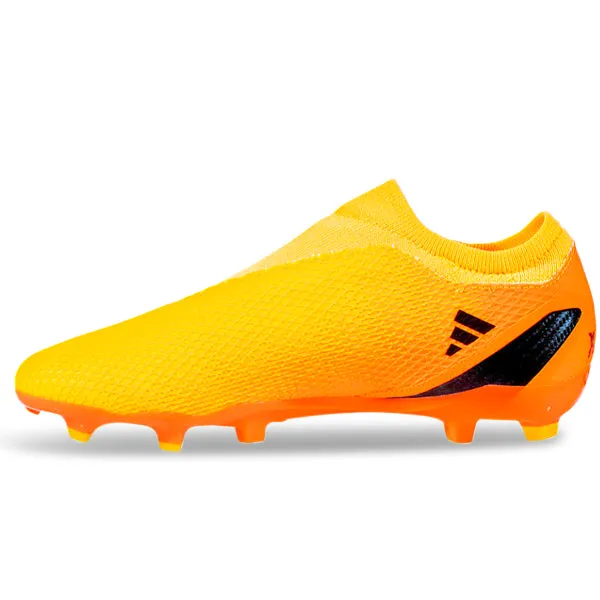 Speed Chase adidas X Speedportal.3 Laceless Firm Ground Soccer Cleats (Solar Gold/Team Solar Orange)