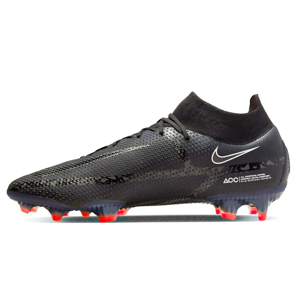 Nike Phantom GT2 Elite DF FG (Black/Dark Smoke Grey) Foot Focus
