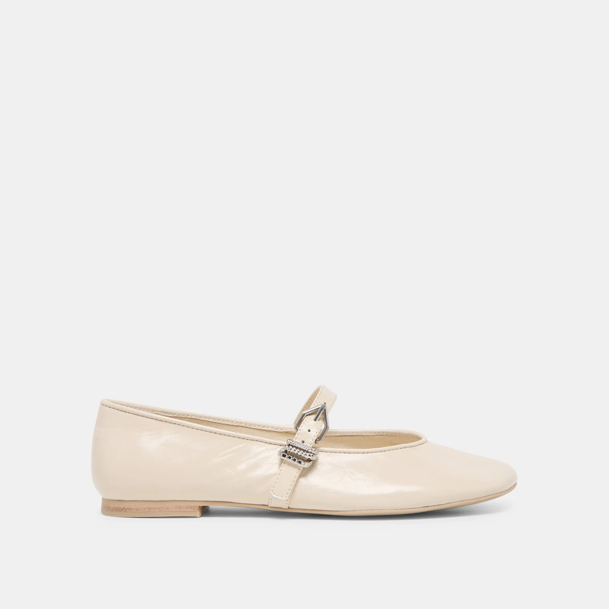 Fashion Walk Happy Mood ALIZZA BALLET FLATS CREME CRINKLE PATENT