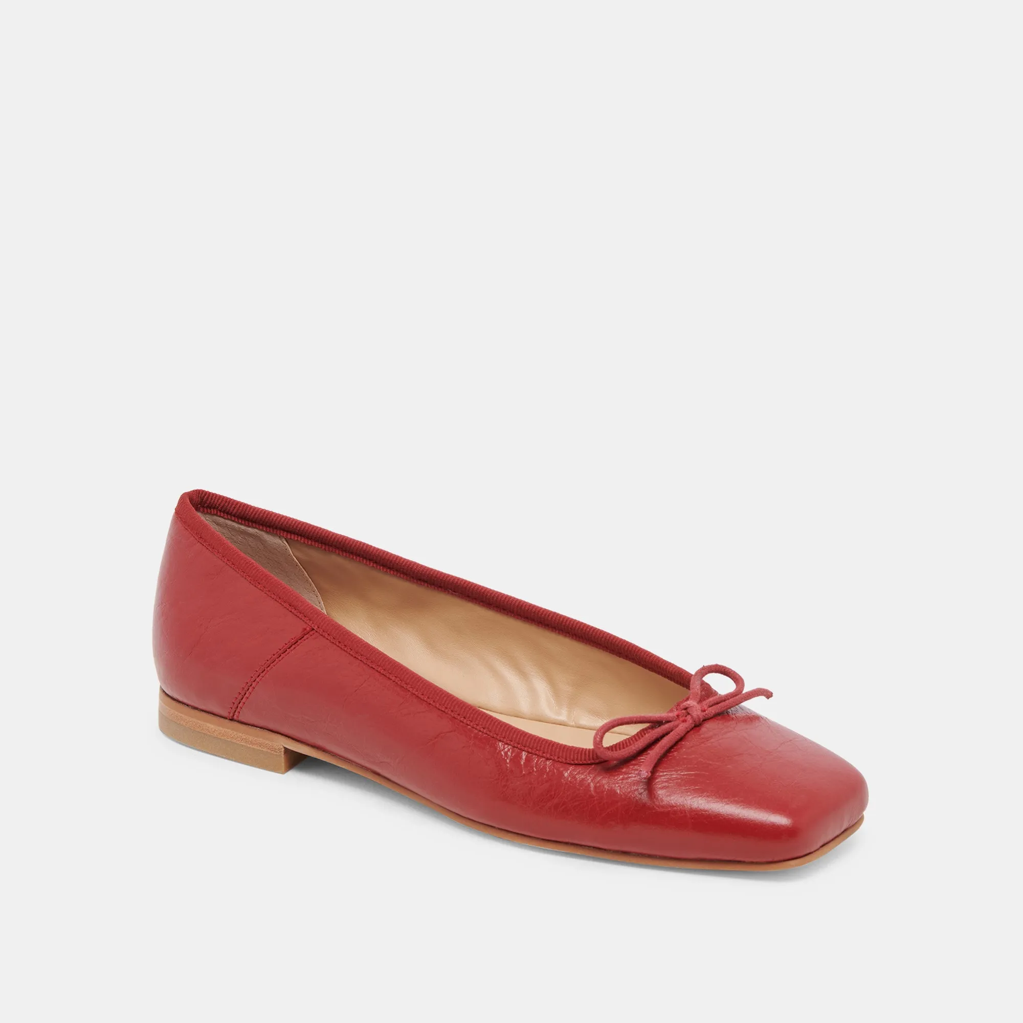 sole Ship Step ANISA BALLET FLATS RED CRINKLE PATENT
