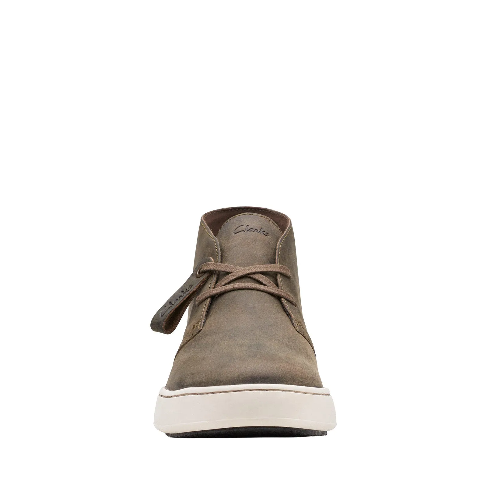 Clarks CourtLite DBT 26168596 Mens Green Leather Lace Up Chukkas Boots Work Utility