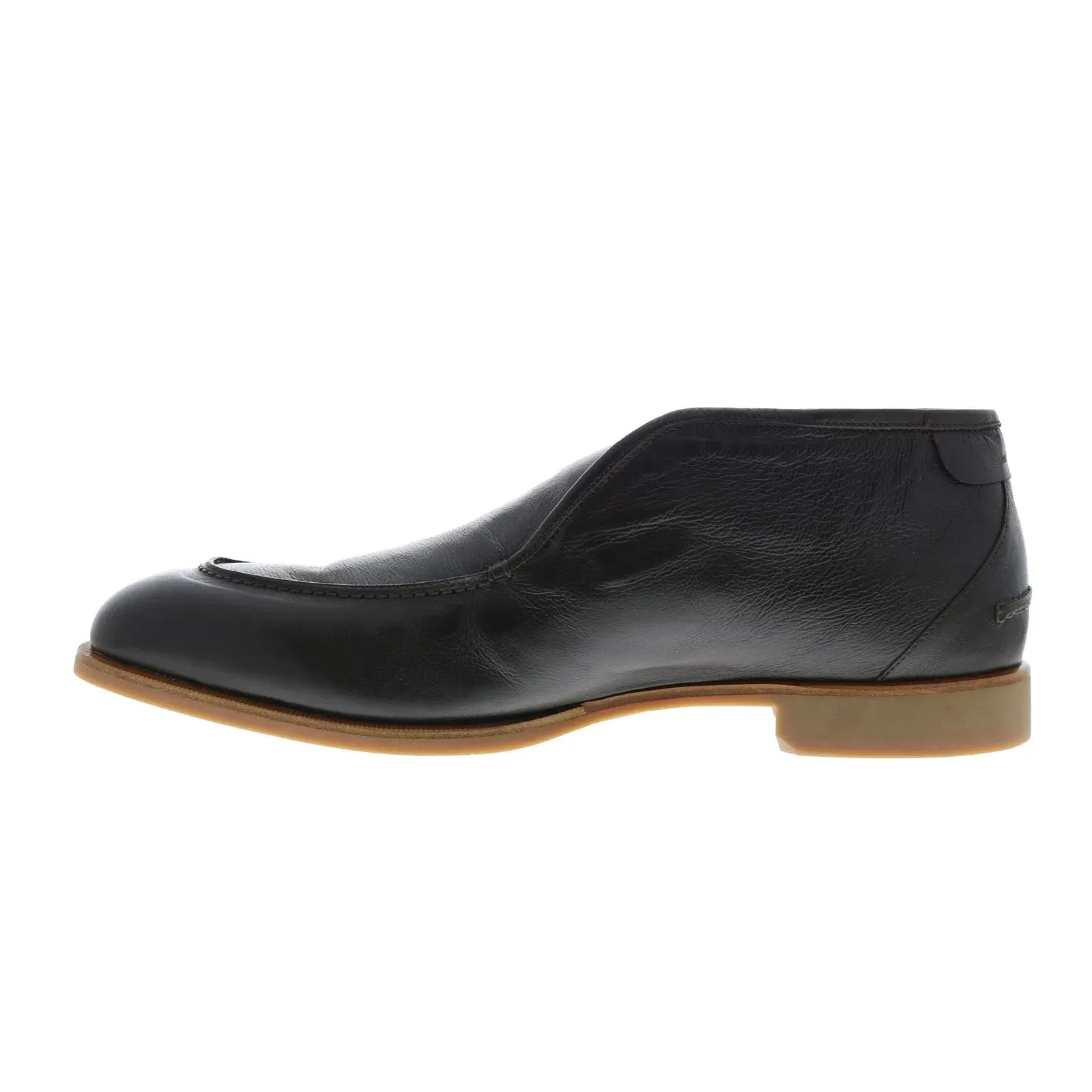 Warm Comfort Di Bianco Fidenza Bello Seta Mens Brown Leather Slip On Ankle Boots
