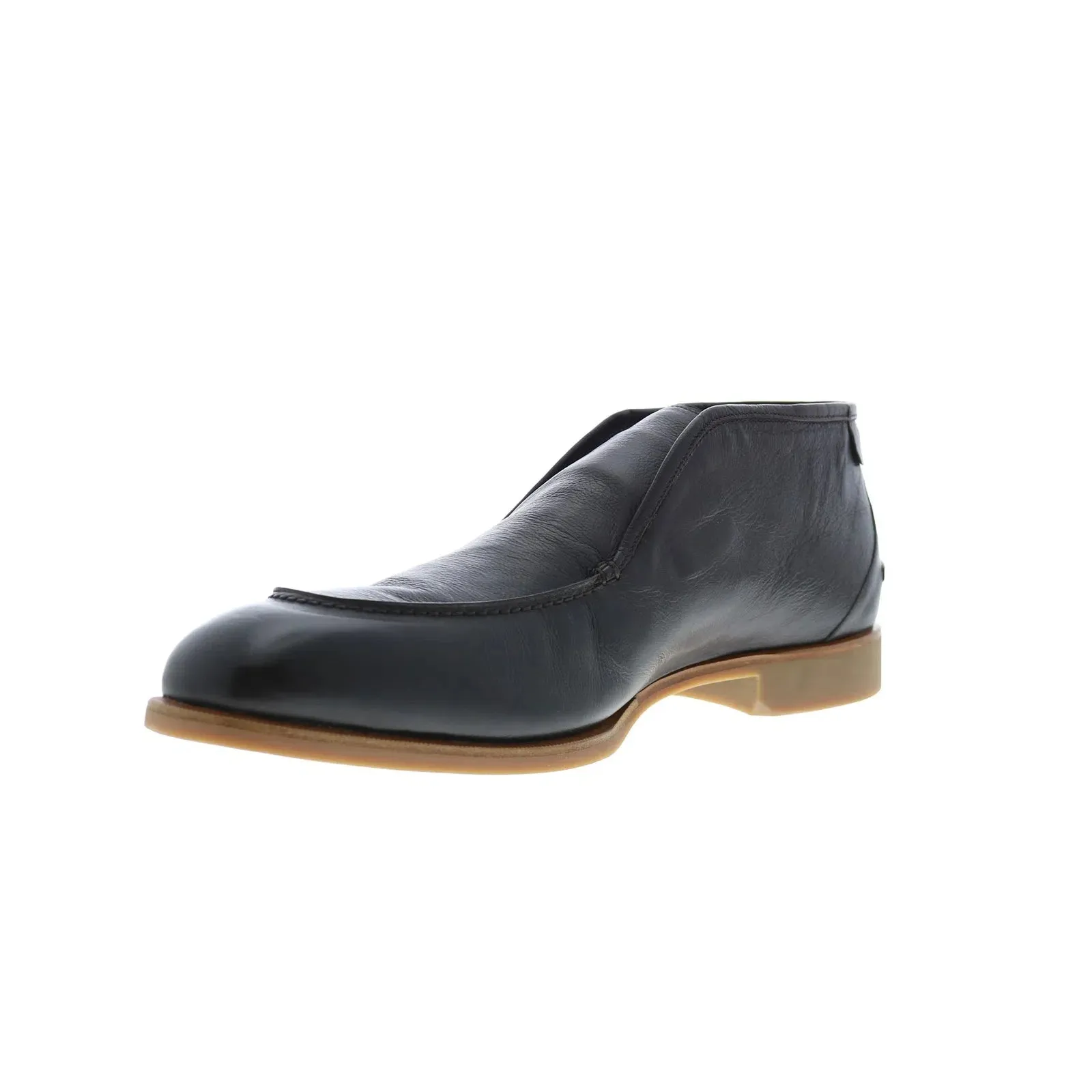 Di Bianco Fidenza Bello Seta Mens Brown Leather Slip On Ankle Boots Reinforced toe City Trek