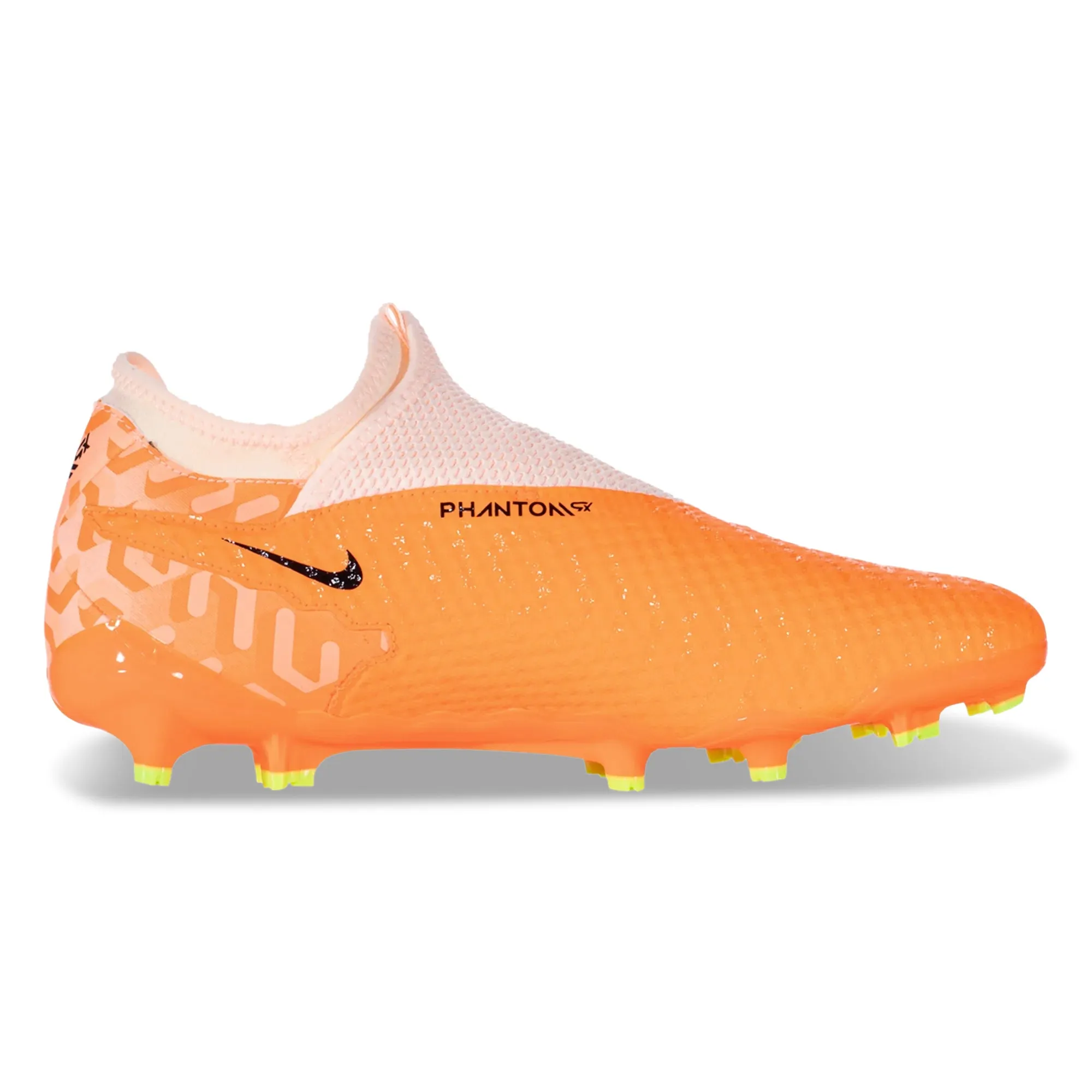 Nike Phantom GX Academy Firm Ground Soccer Cleats (Guava Ice/Black) Slip On