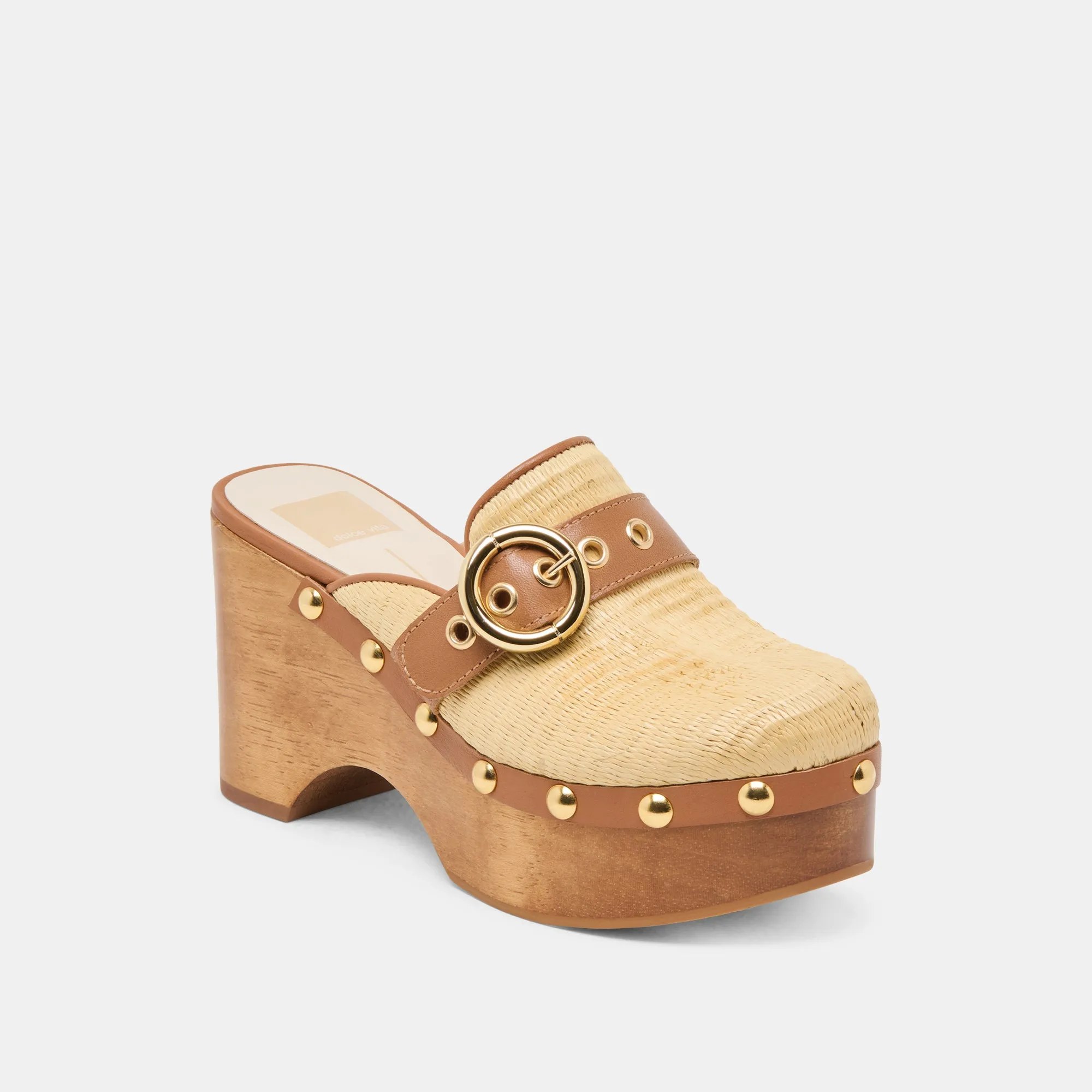 Suede Soft DEBRAH CLOGS LT NATURAL RAFFIA