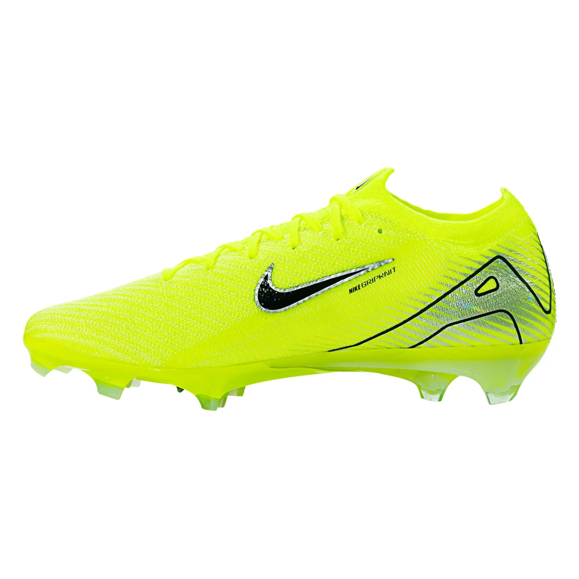 Nike Zoom Vapor 16 Elite FG Soccer Cleats (Volt/Black) Pace Grip Firm Traction