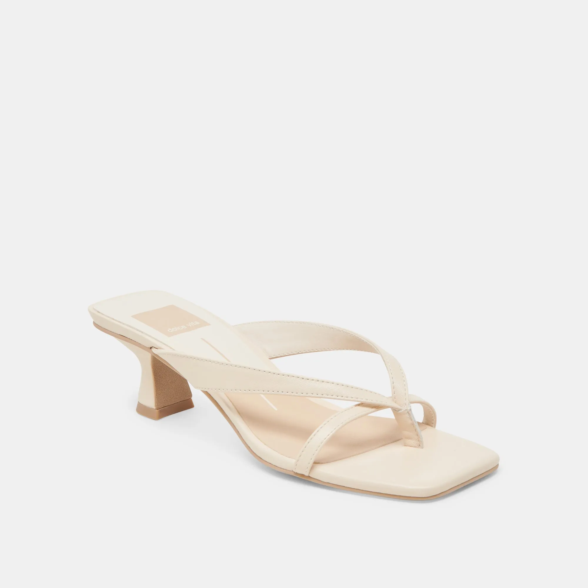 BREVEL HEELS BONE LEATHER Holiday Office Shoes