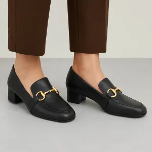 ZIERA KOSMAS BLACK Satin Pumps