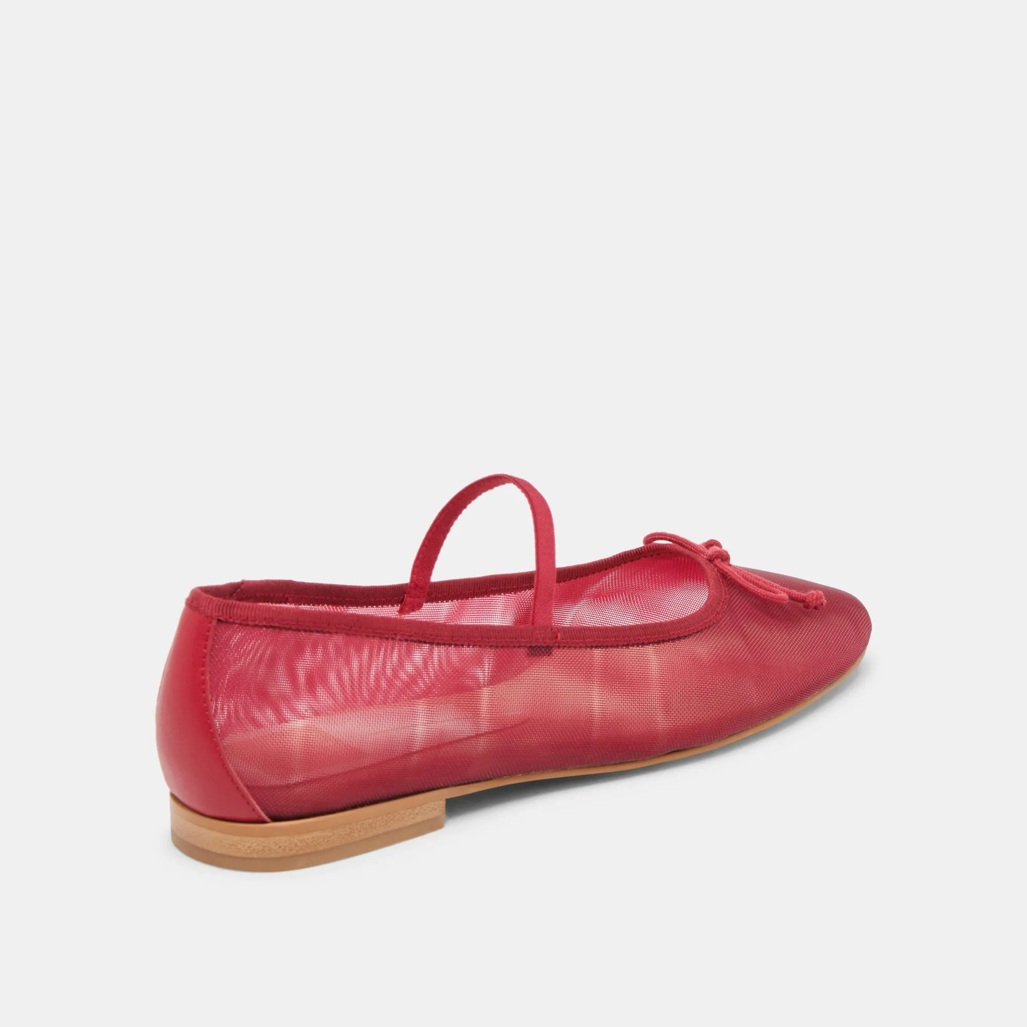 CADEL BALLET FLATS CRIMSON MESH Work Shop