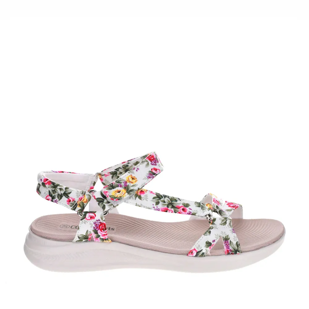 CC RESORTS FLOSS WHITE FLORAL Travel Light Adjustable Comfort