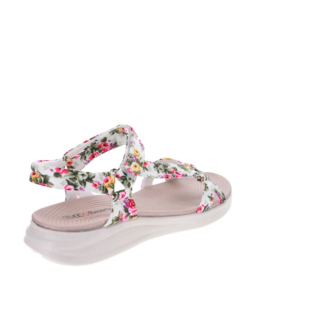 Smart Design Sun Kissed CC RESORTS FLOSS WHITE FLORAL