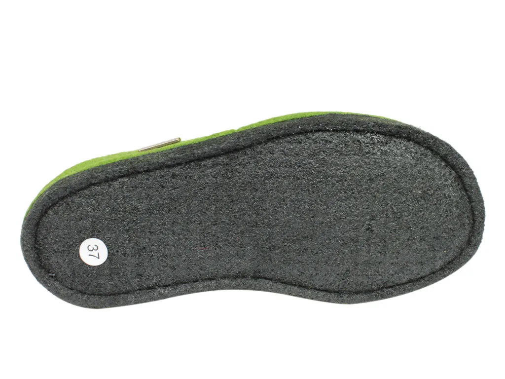 Balance Core Runway Glow Haflinger Slippers Flair Soft Green