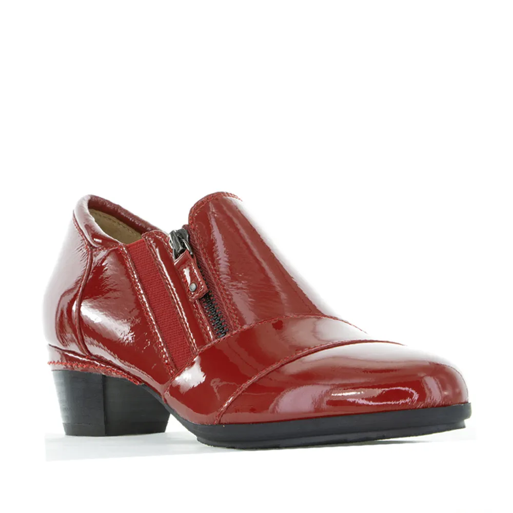 ZIERA CAMDEN DARK RED PATENT Hiking Mood Comfort Grip