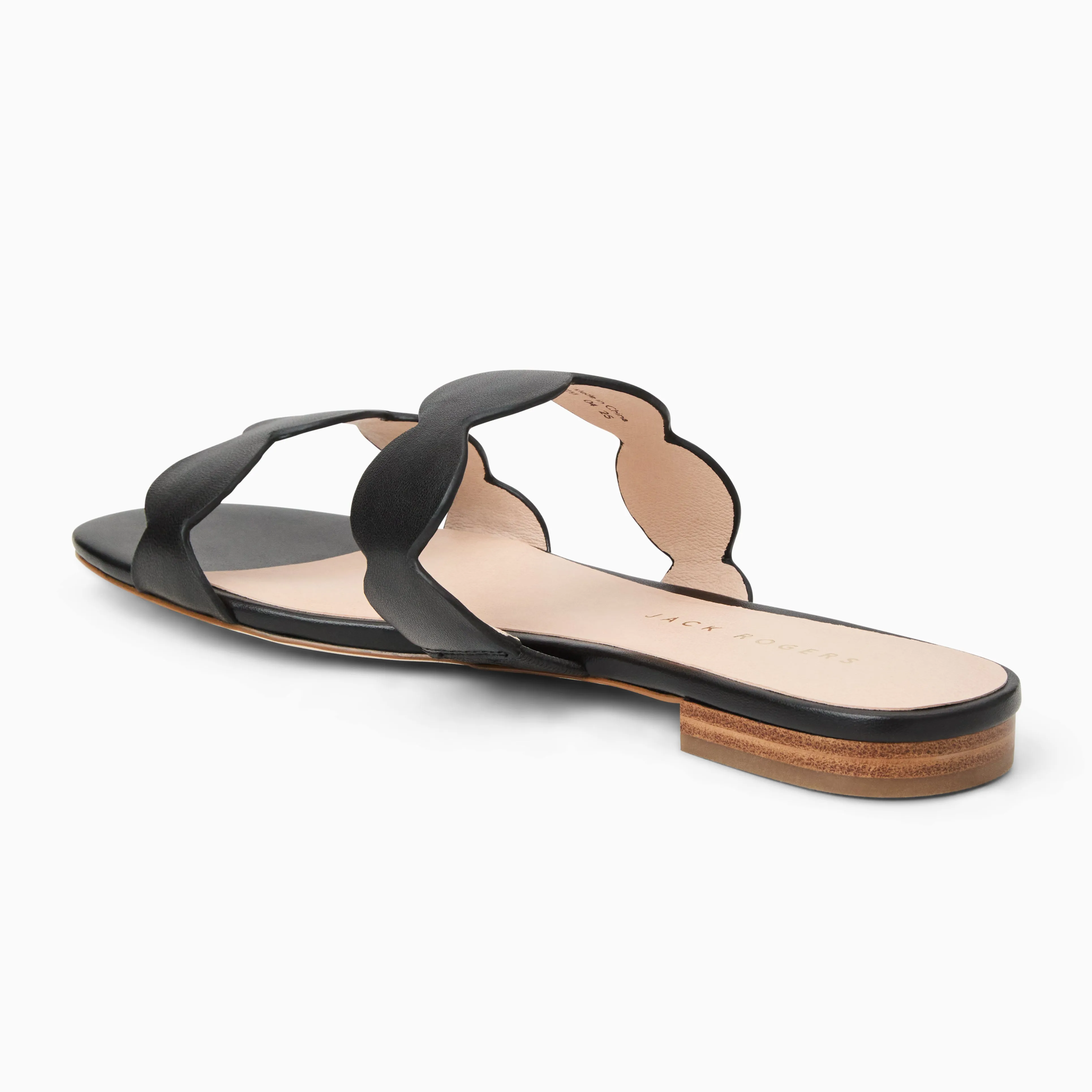 Greglen Leather Flat Slide Jungle Path Spring Jump
