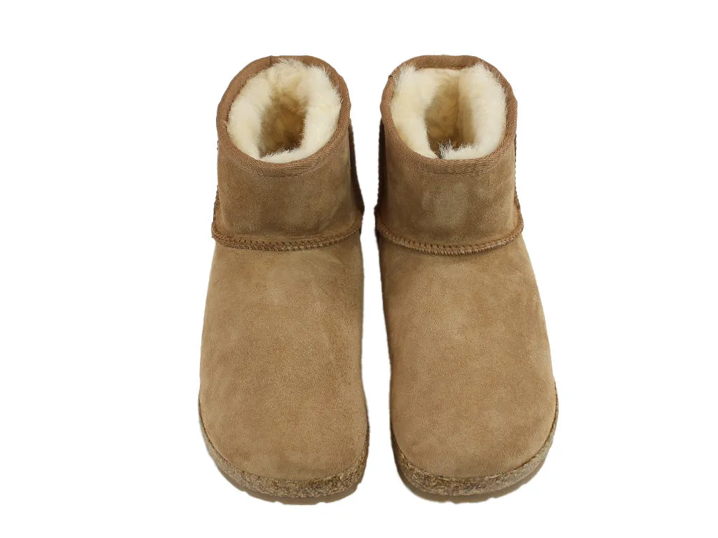 Sturdy Build Move Bold Haflinger Sheepskin Boots Aino Chestnut