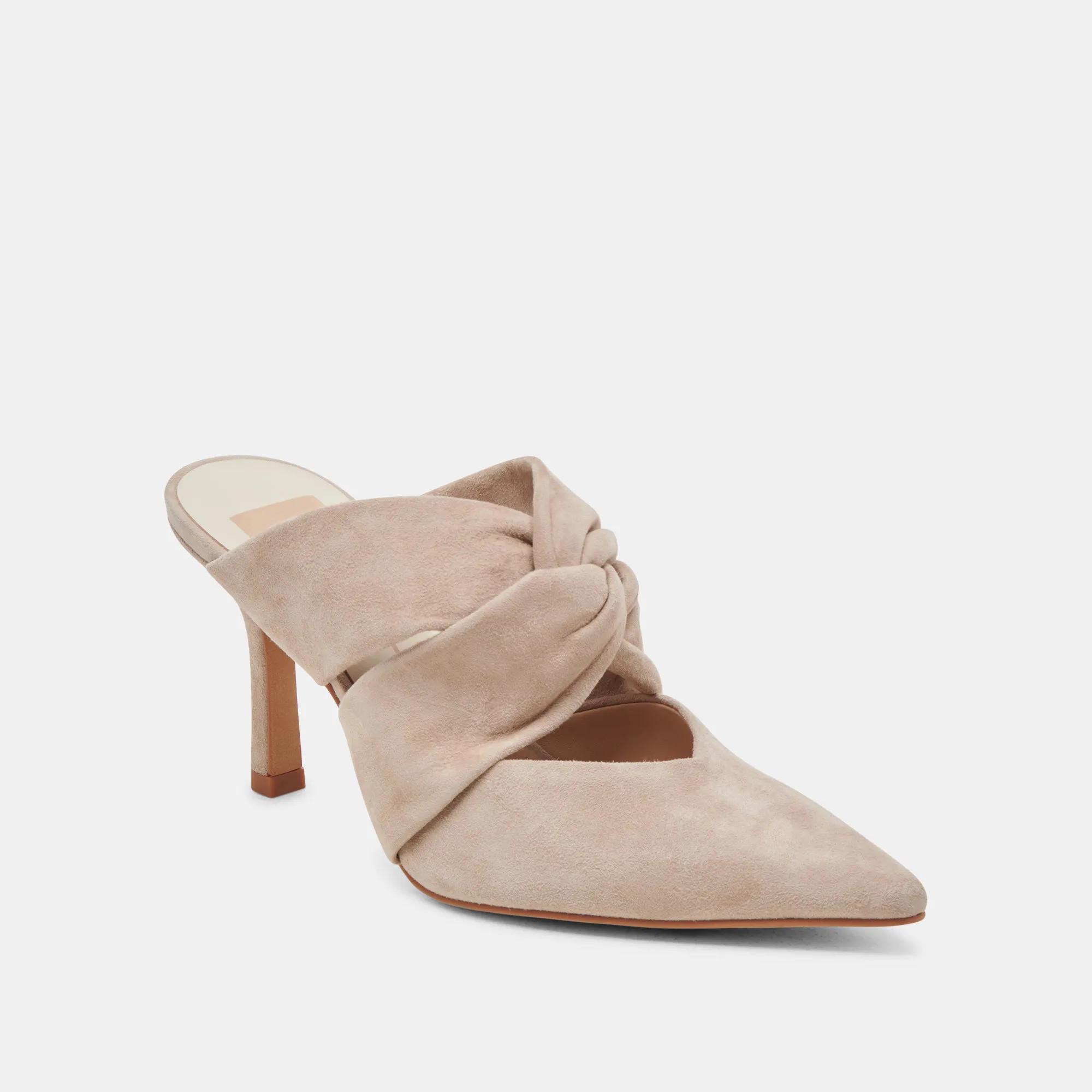 Slip On Slip Resistant KELSY HEELS TAUPE SUEDE
