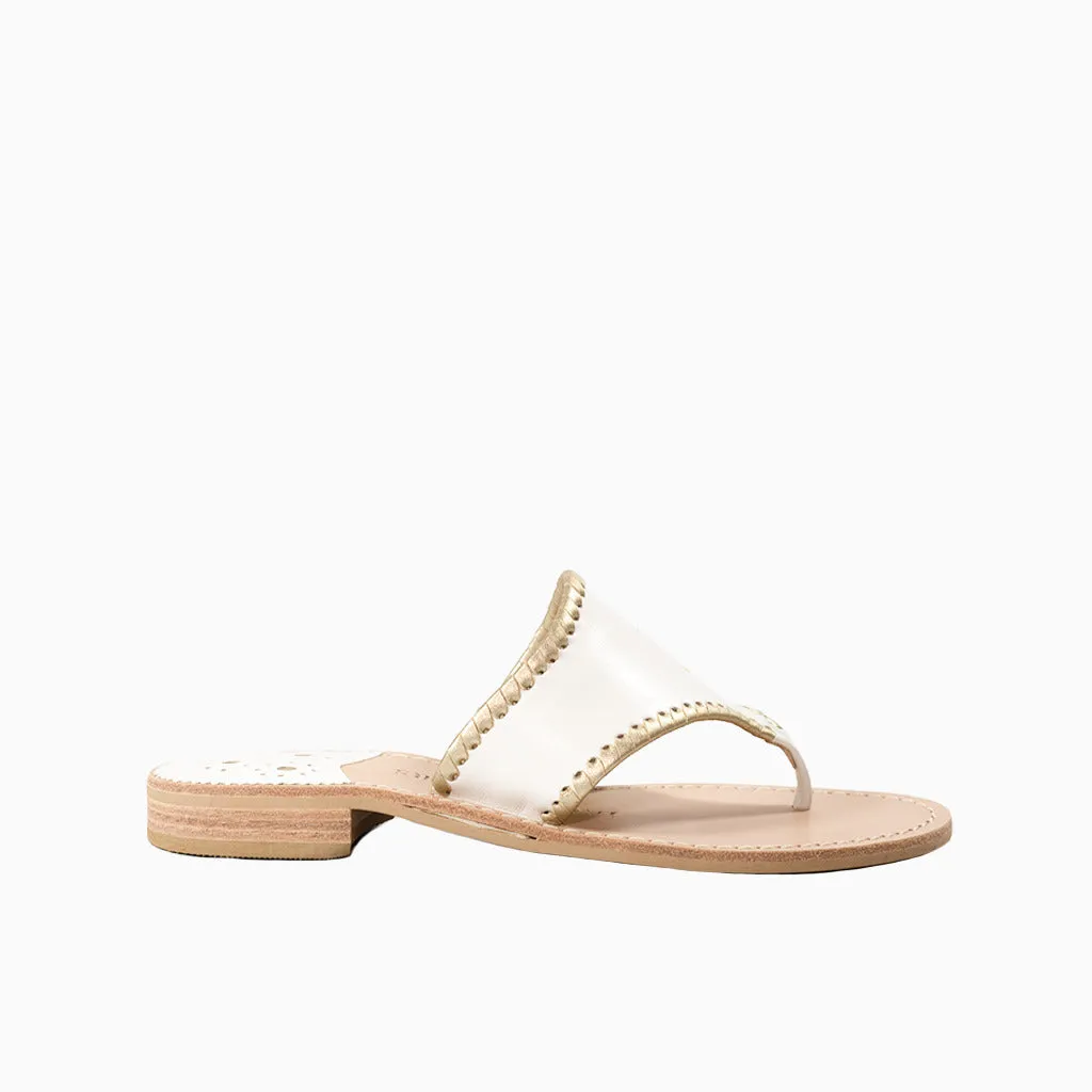 Embroidered "I DO" Sandal Flexible Outsole
